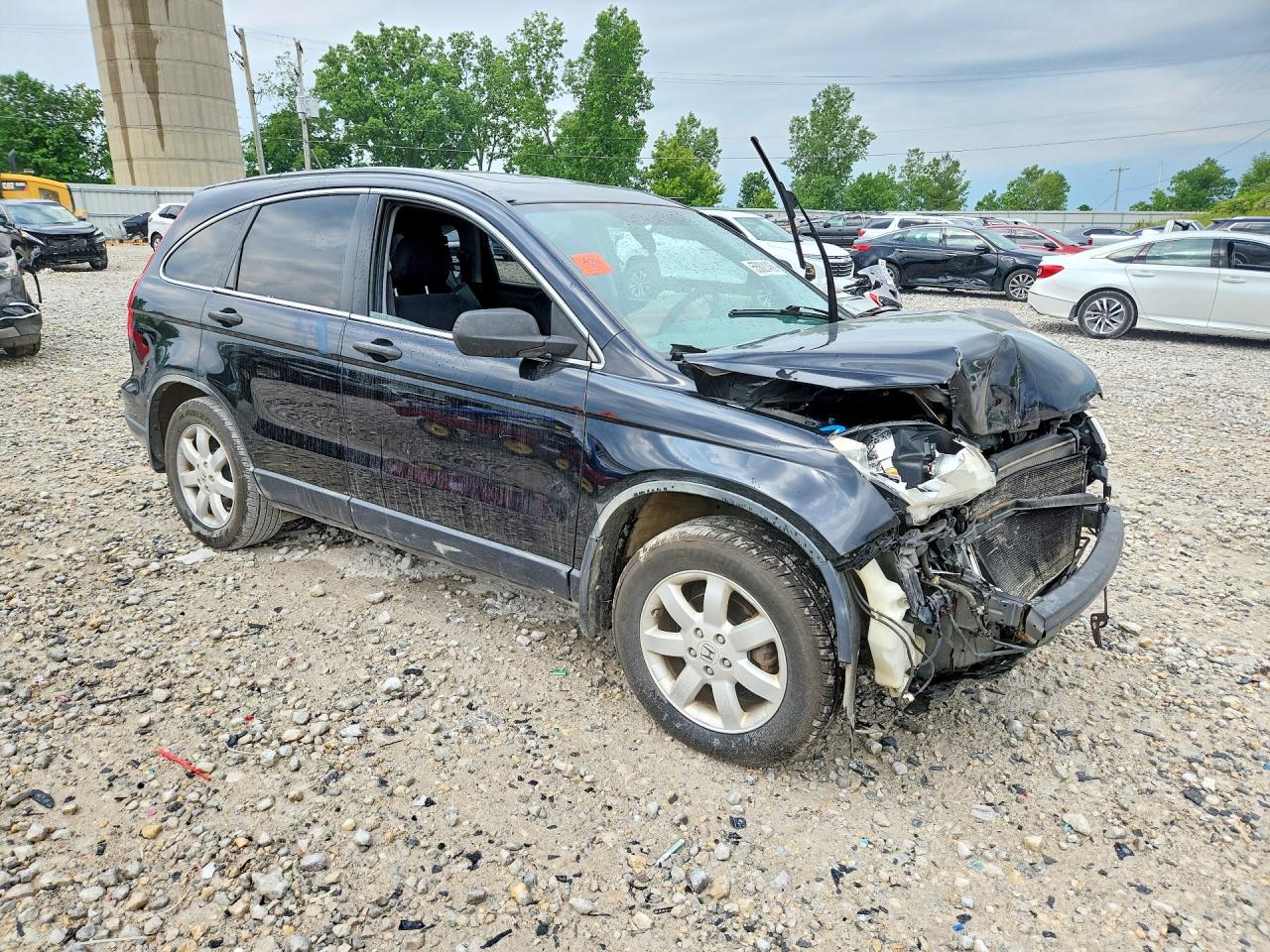 2007 Honda Cr-v Ex Black vin: JHLRE48567C073918