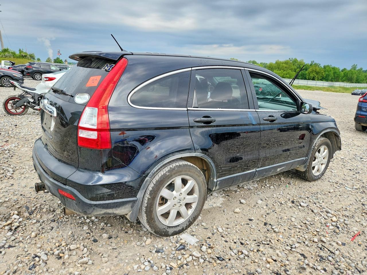 2007 Honda Cr-v Ex Black vin: JHLRE48567C073918