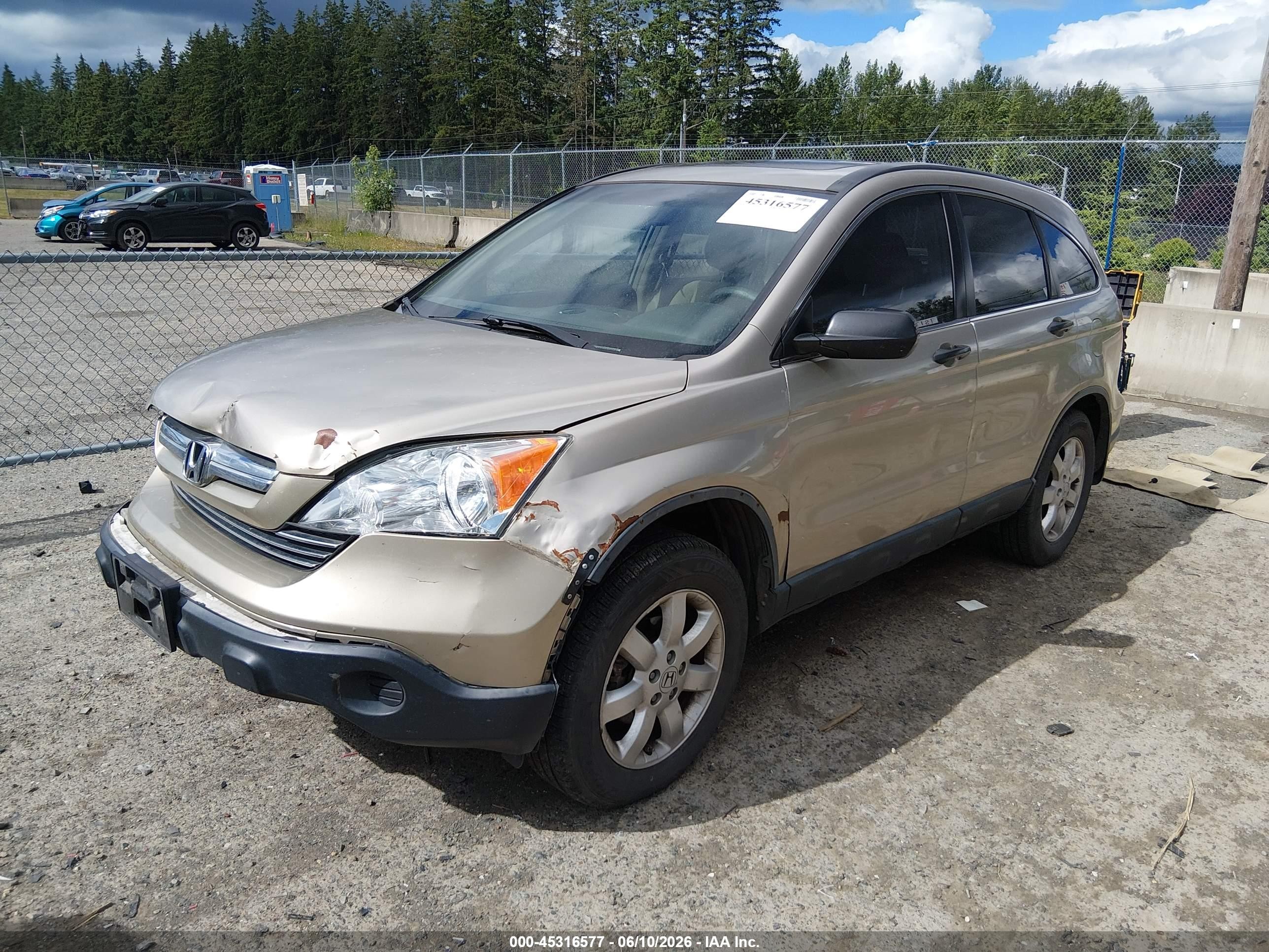 2007 Honda Cr-v Ex Tan vin: JHLRE48567C076611