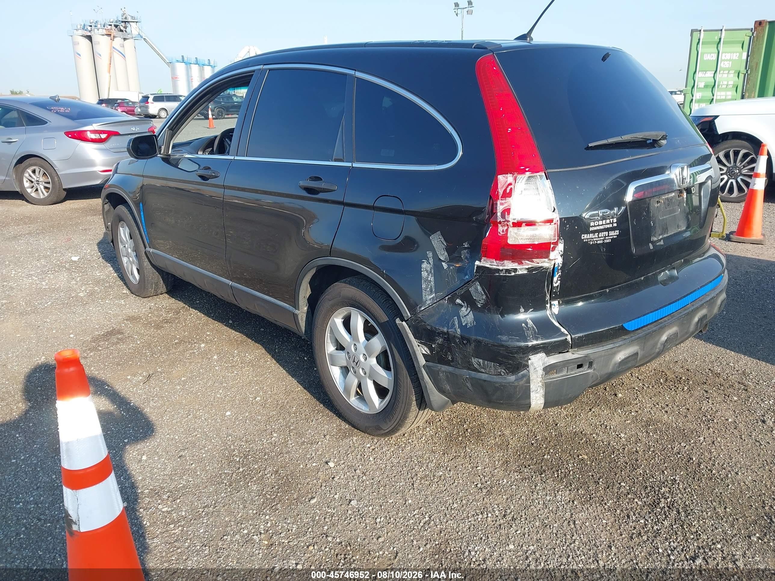 2007 Honda Cr-v Ex Black vin: JHLRE48567C077077