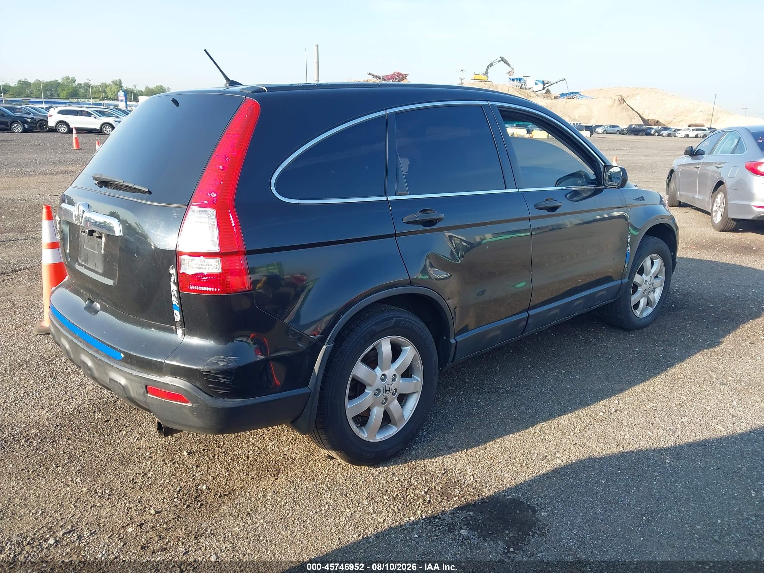 2007 Honda Cr-v Ex Black vin: JHLRE48567C077077