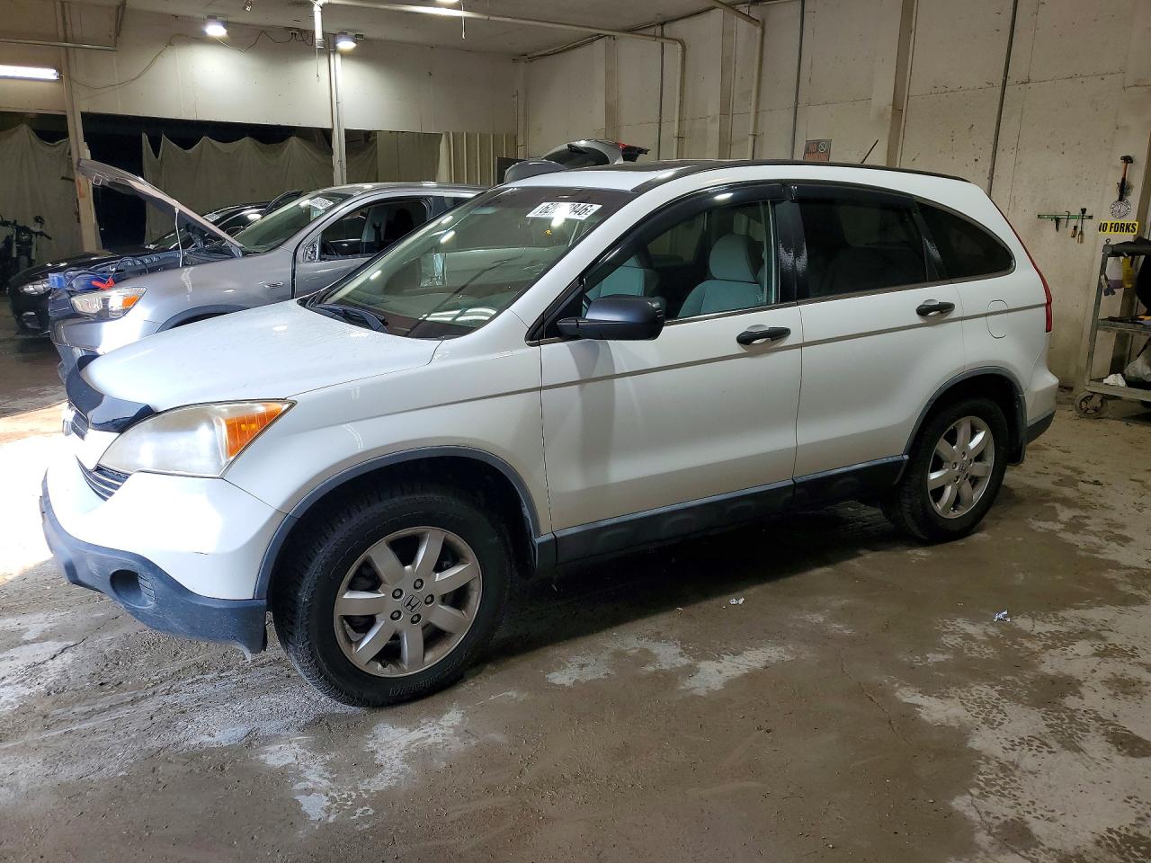 2007 Honda Cr-v Ex White vin: JHLRE48567C082859