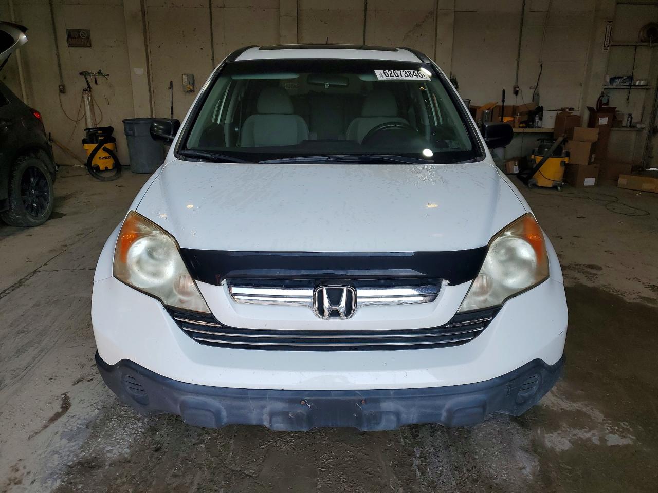 2007 Honda Cr-v Ex White vin: JHLRE48567C082859