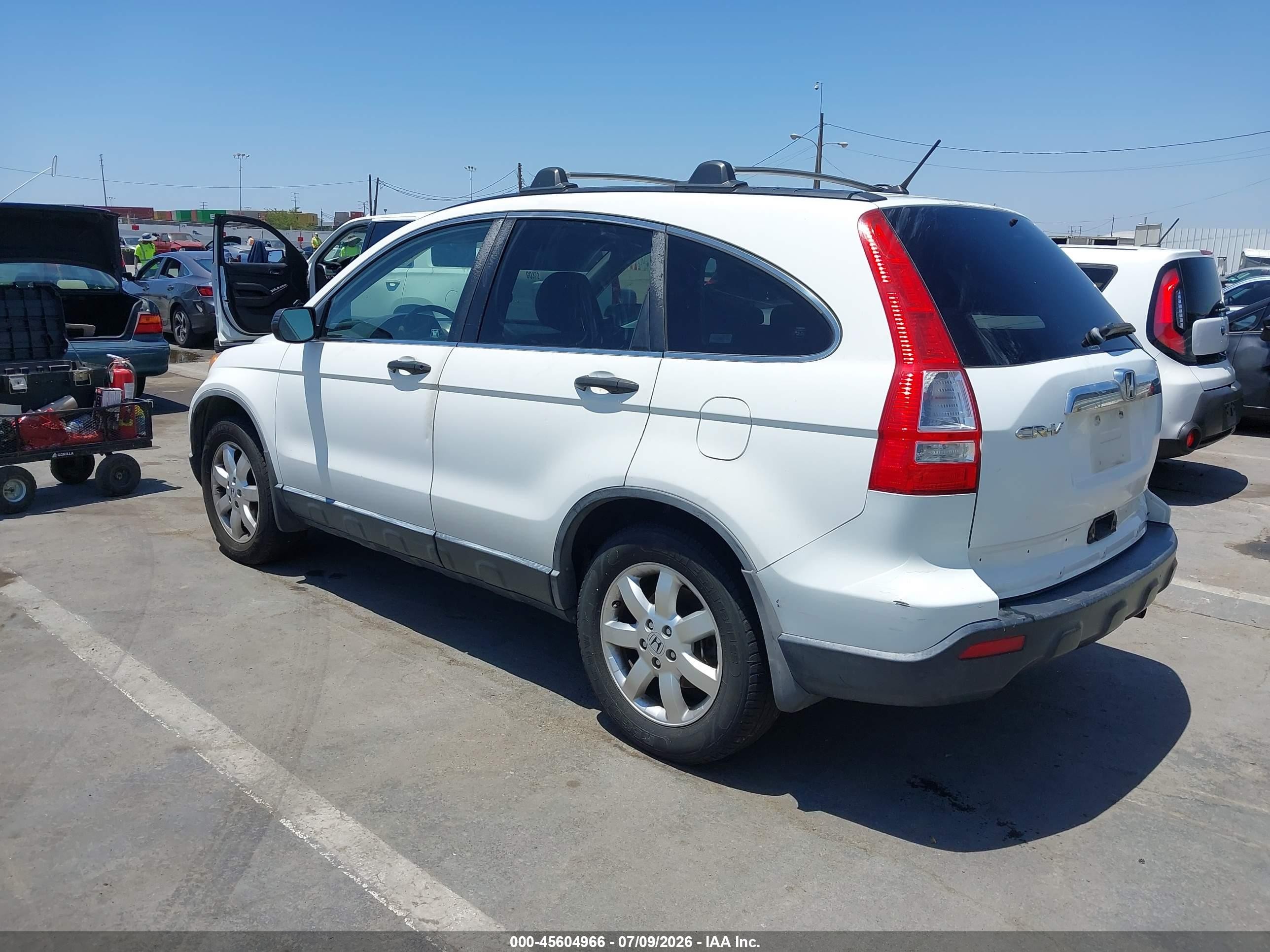 2007 Honda Cr-v Ex White vin: JHLRE48567C087513