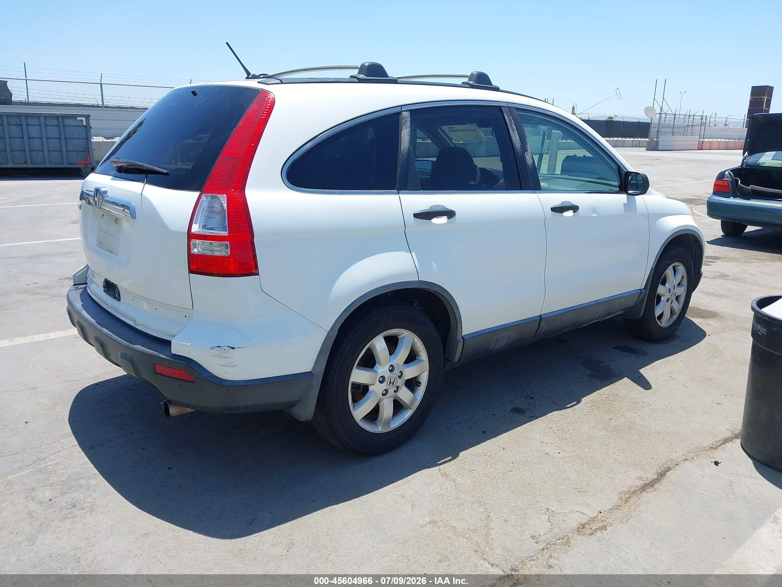 2007 Honda Cr-v Ex White vin: JHLRE48567C087513