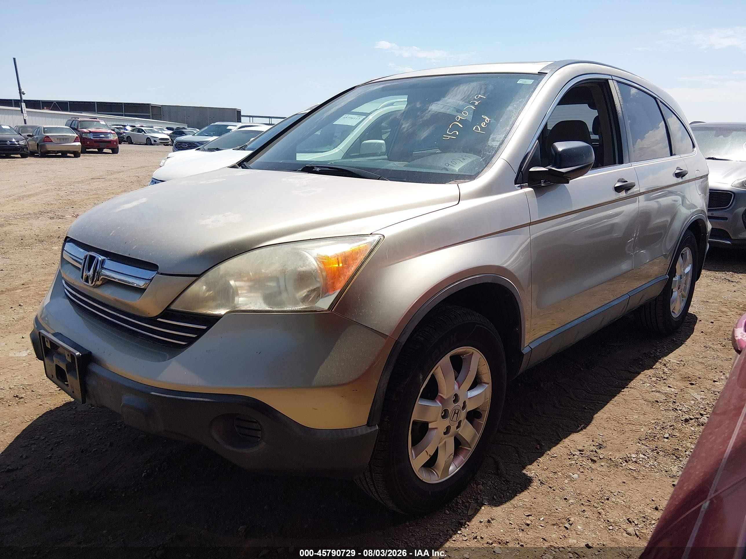 2007 Honda Cr-v Ex Золотой vin: JHLRE48567C096423