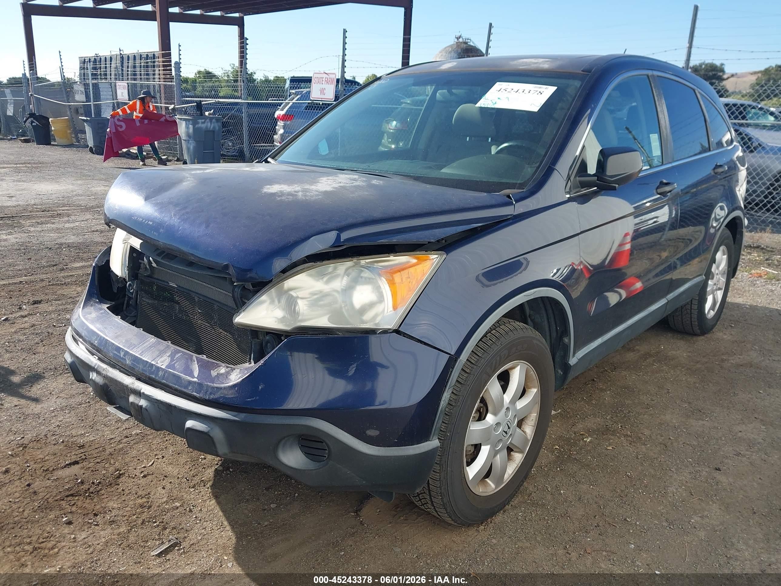 2008 Honda Cr-v Ex Dark Blue vin: JHLRE48568C030407