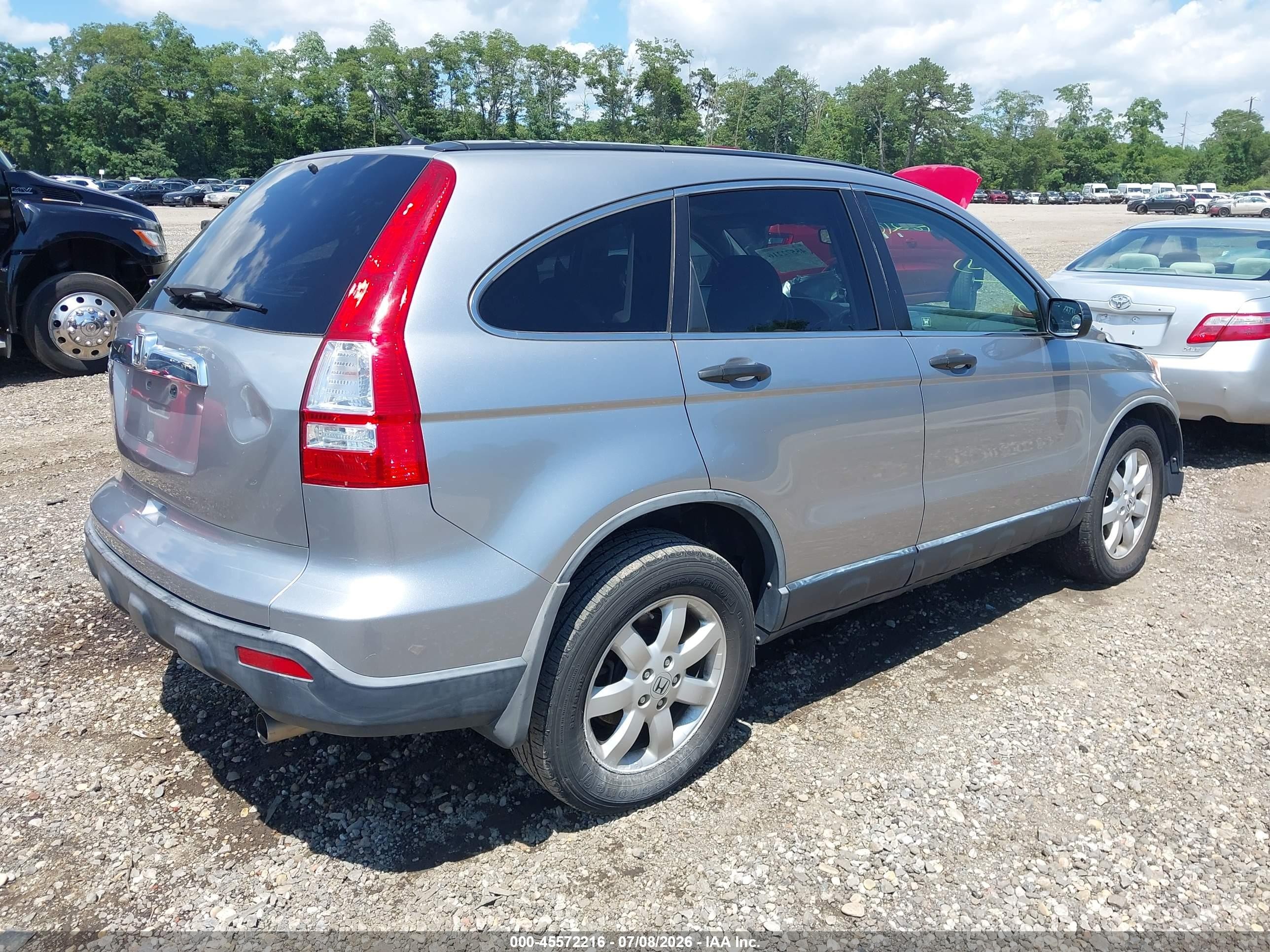 2008 Honda Cr-v Ex Silver vin: JHLRE48568C075587
