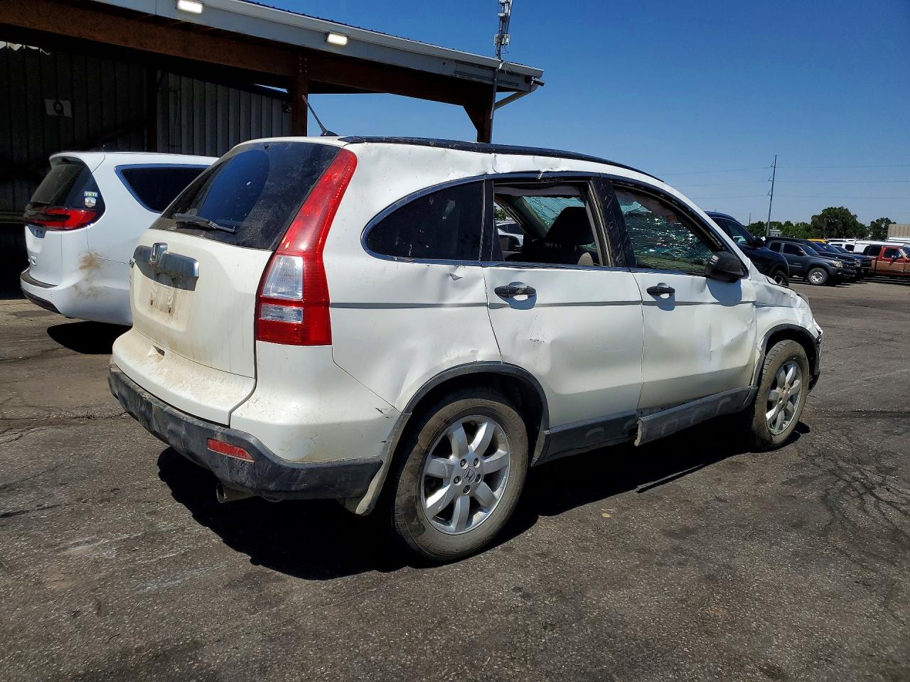 2009 Honda Cr-v Ex White vin: JHLRE48569C001040