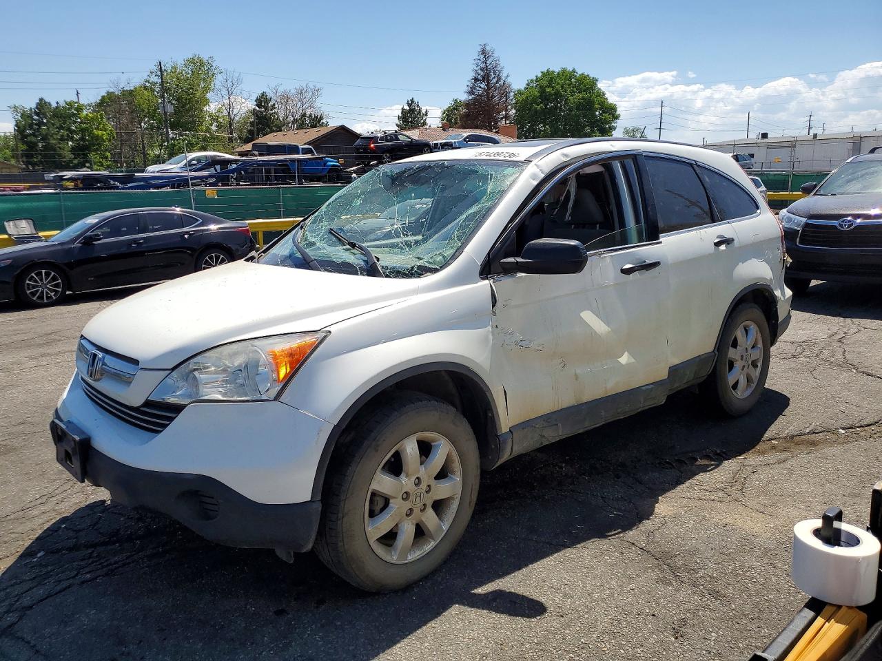 2009 Honda Cr-v Ex White vin: JHLRE48569C001040