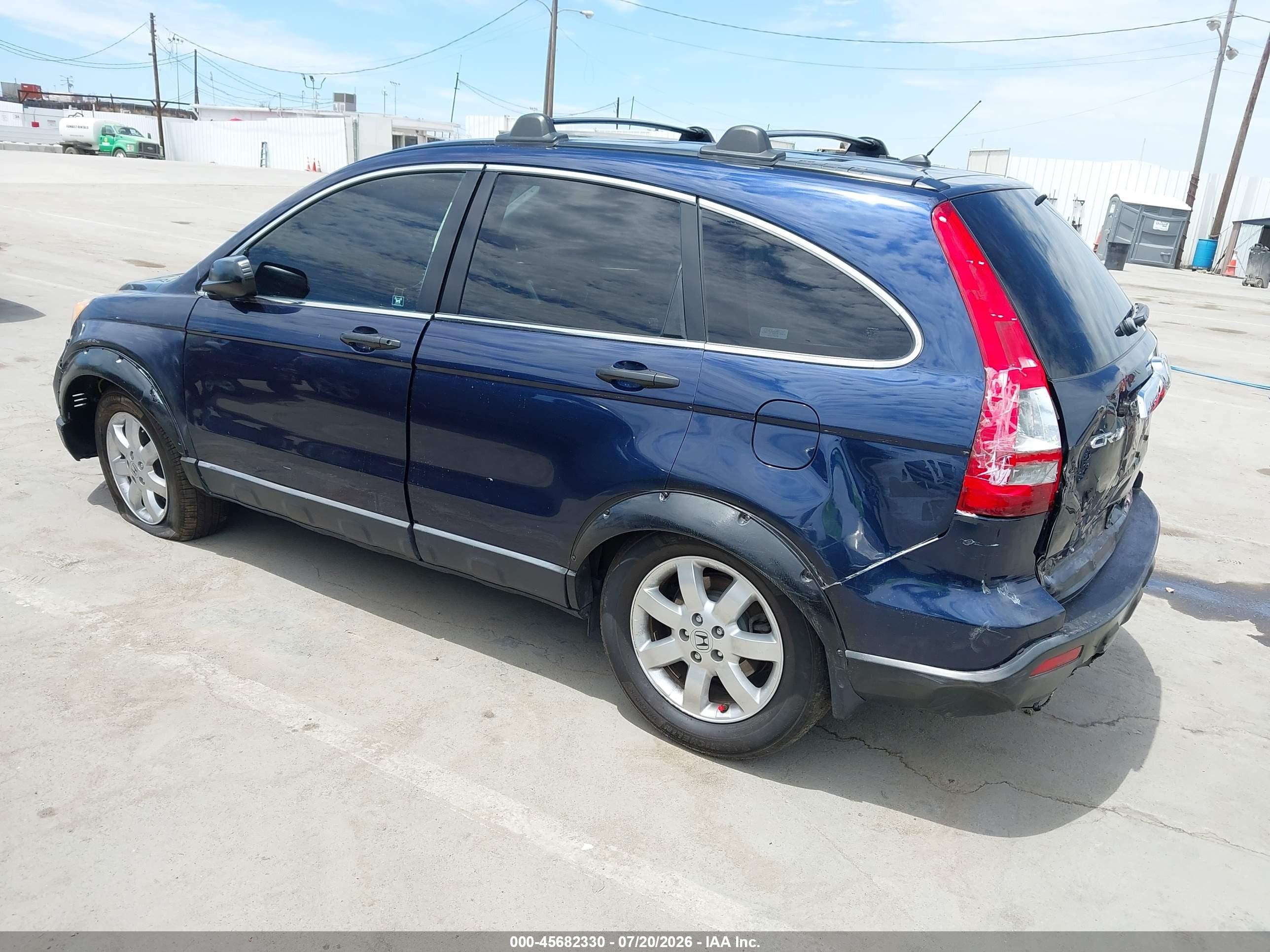 2007 Honda Cr-v Ex Blue vin: JHLRE48577C035596