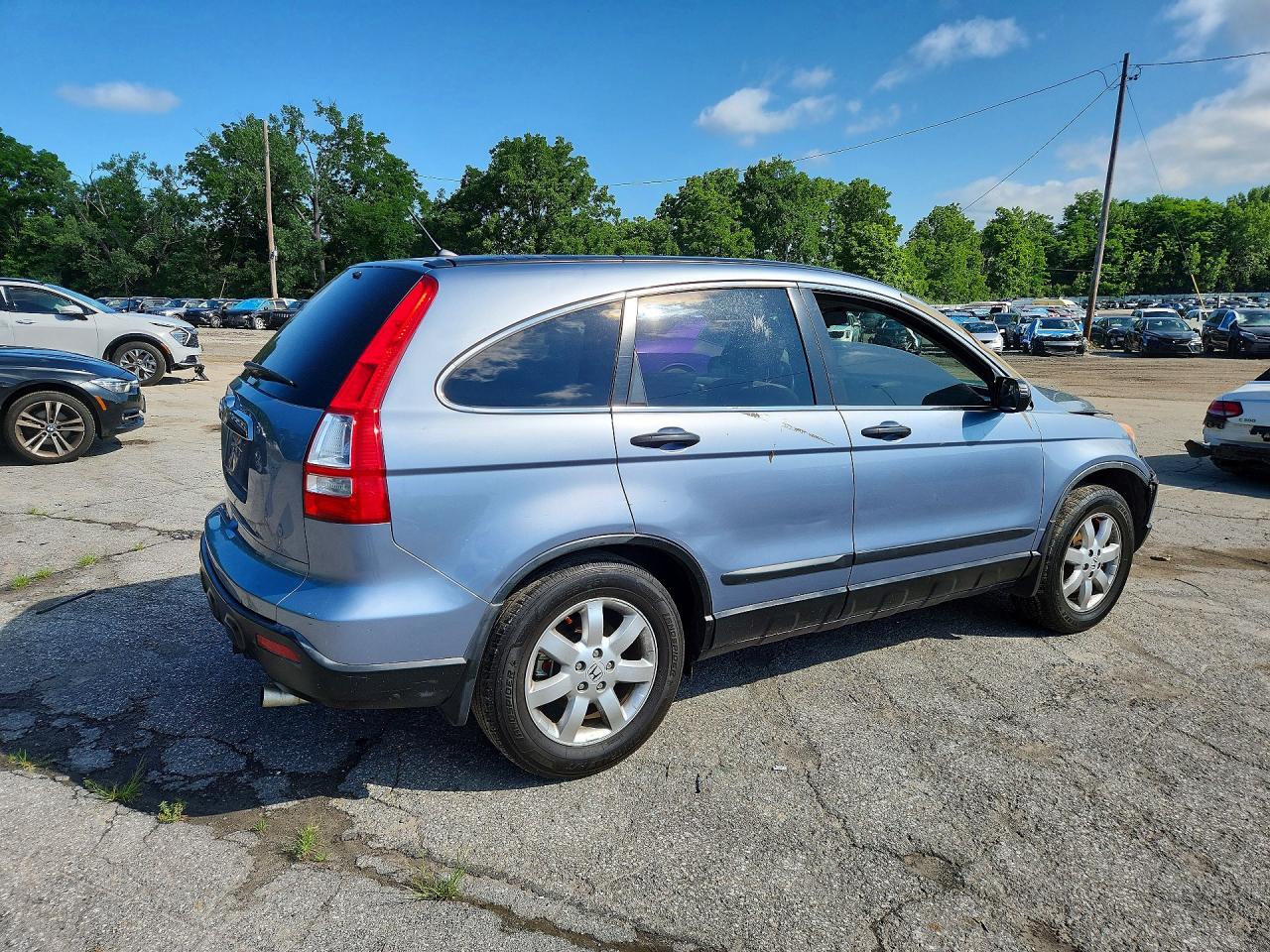 2007 Honda Cr-v Ex Blue vin: JHLRE48577C058022