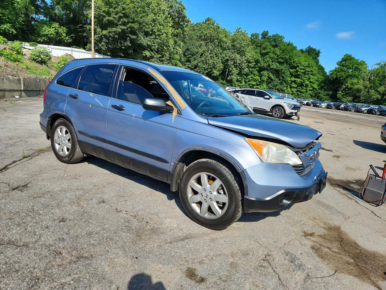 2007 Honda Cr-v Ex Blue vin: JHLRE48577C058022