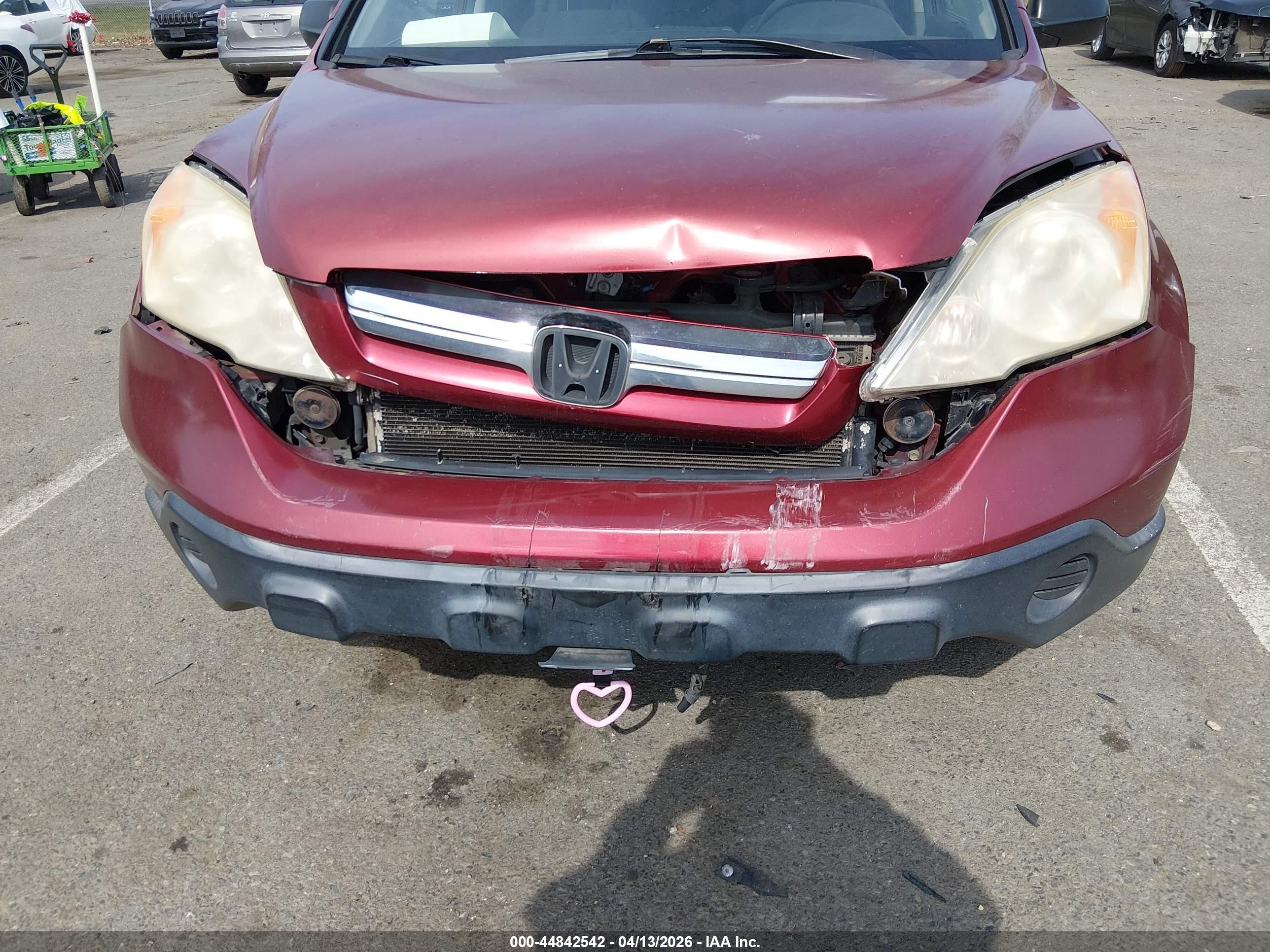 2007 Honda Cr-v Ex Red vin: JHLRE48577C068629
