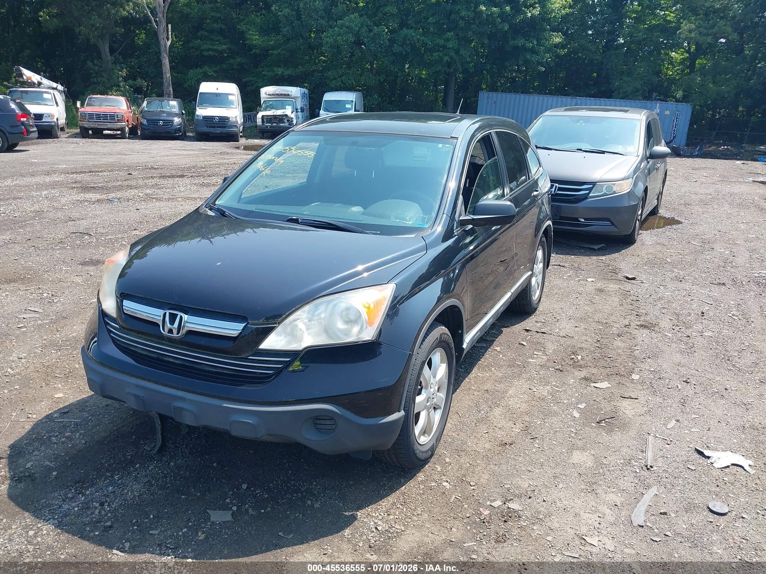 2007 Honda Cr-v Ex Black vin: JHLRE48577C109728