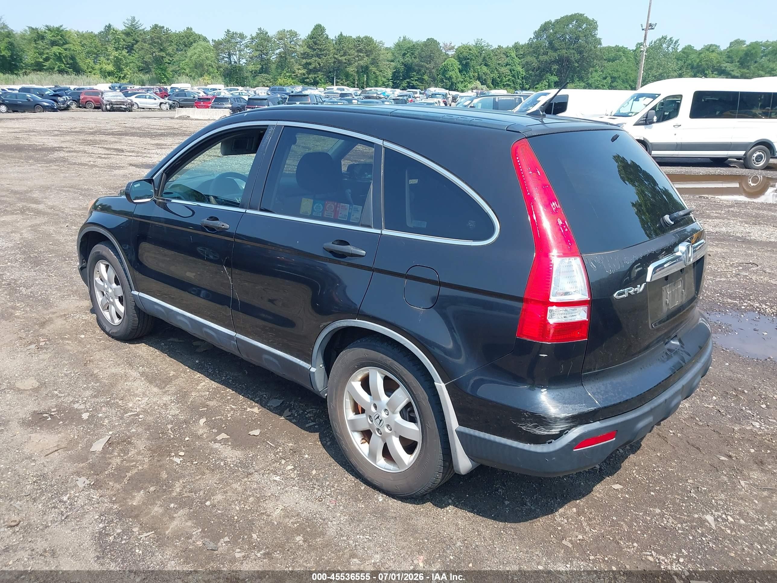 2007 Honda Cr-v Ex Black vin: JHLRE48577C109728