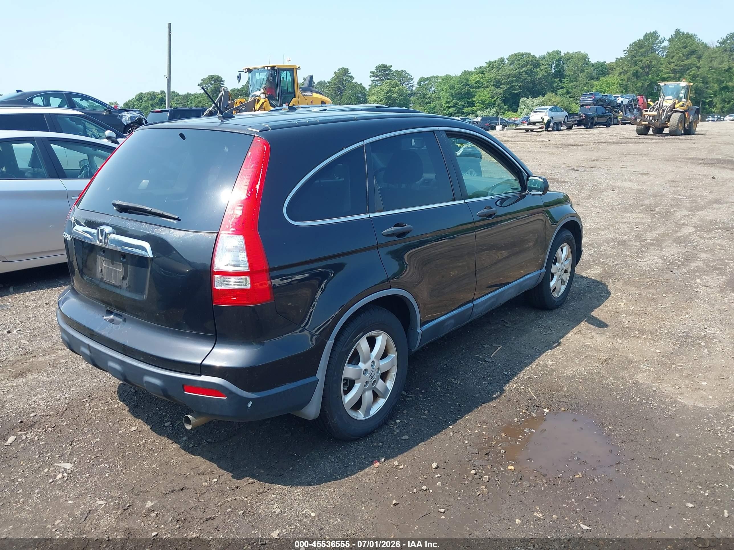 2007 Honda Cr-v Ex Black vin: JHLRE48577C109728