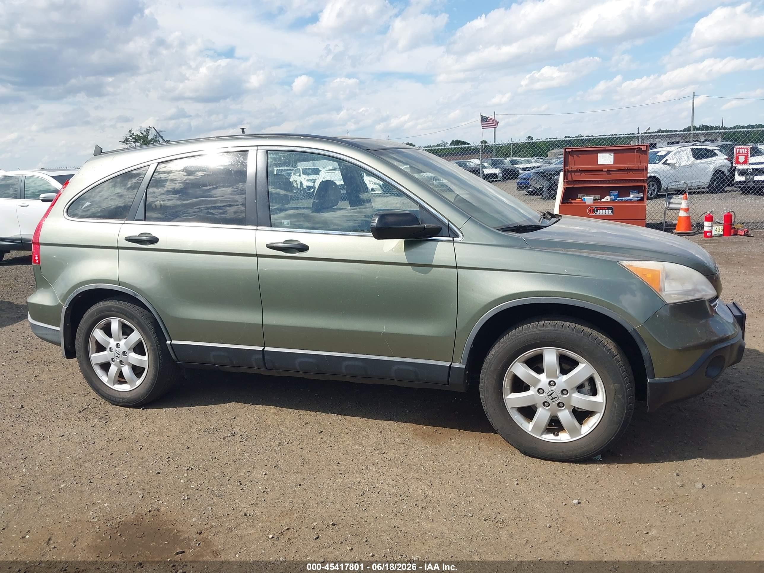 2008 Honda Cr-v Ex Green vin: JHLRE48578C028729