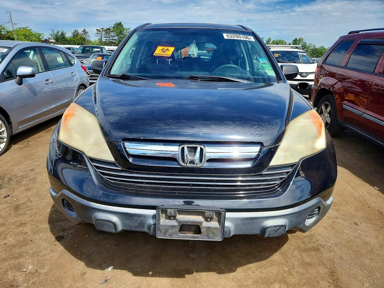 2007 Honda Cr-v Ex Black vin: JHLRE48587C052049
