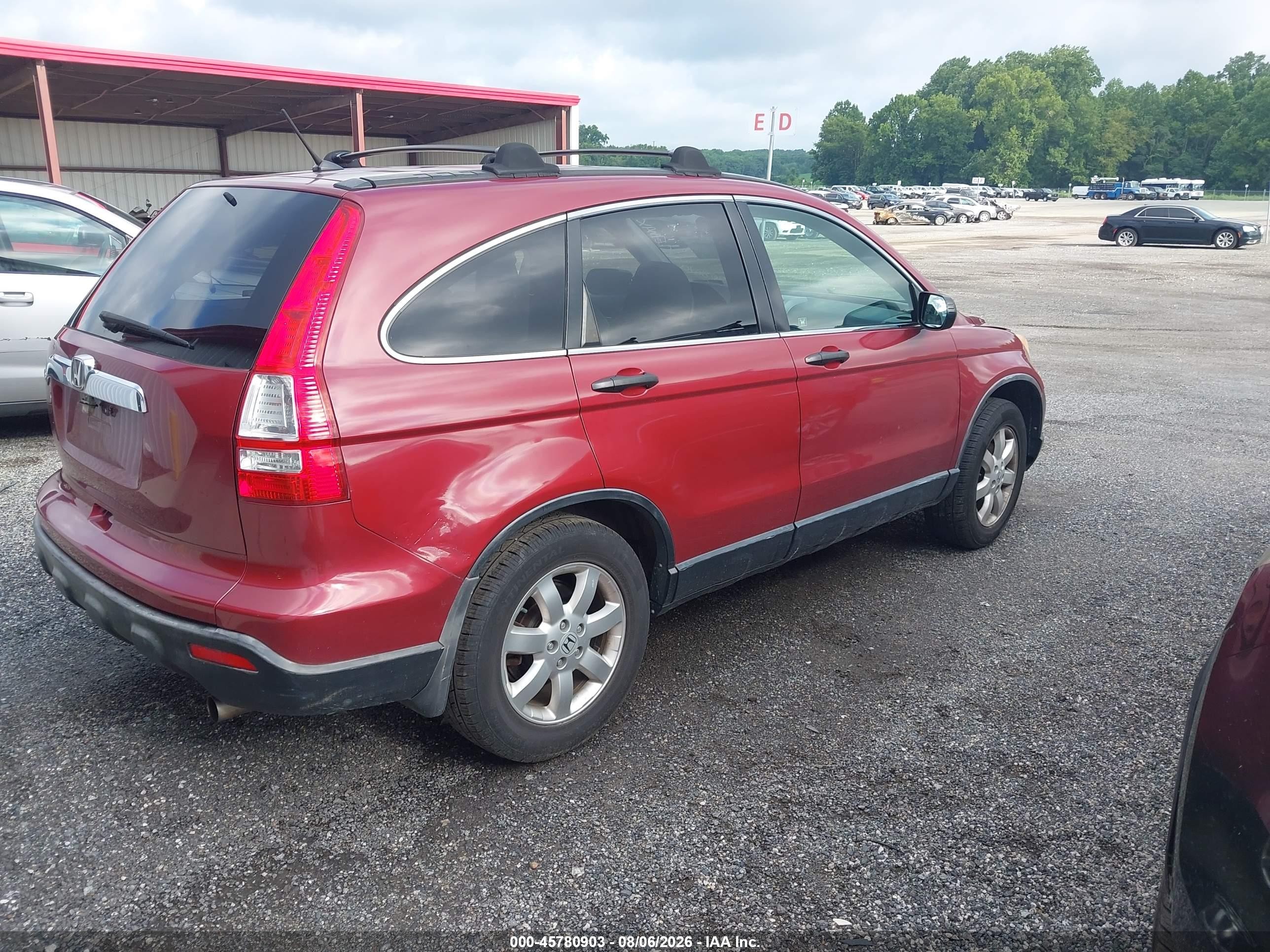 2007 Honda Cr-v Ex Maroon vin: JHLRE48587C068610