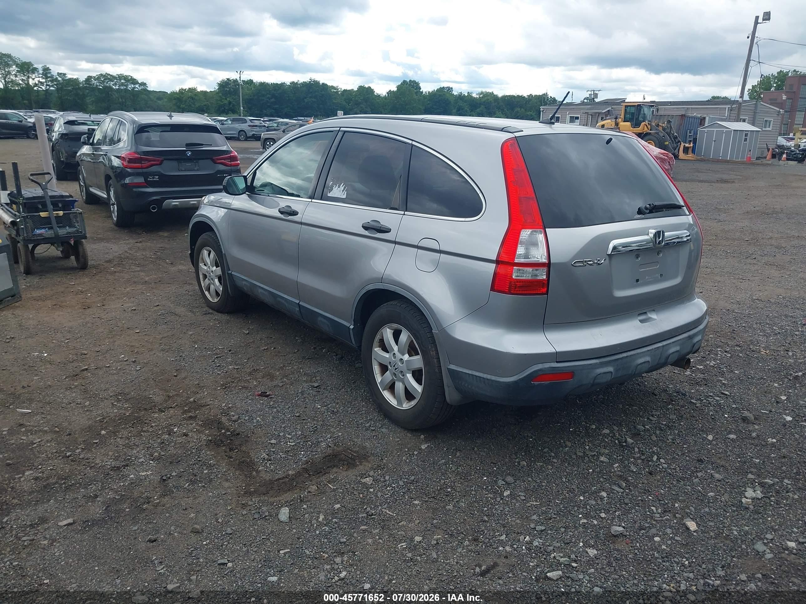 2007 Honda Cr-v Ex Silver vin: JHLRE48587C072737