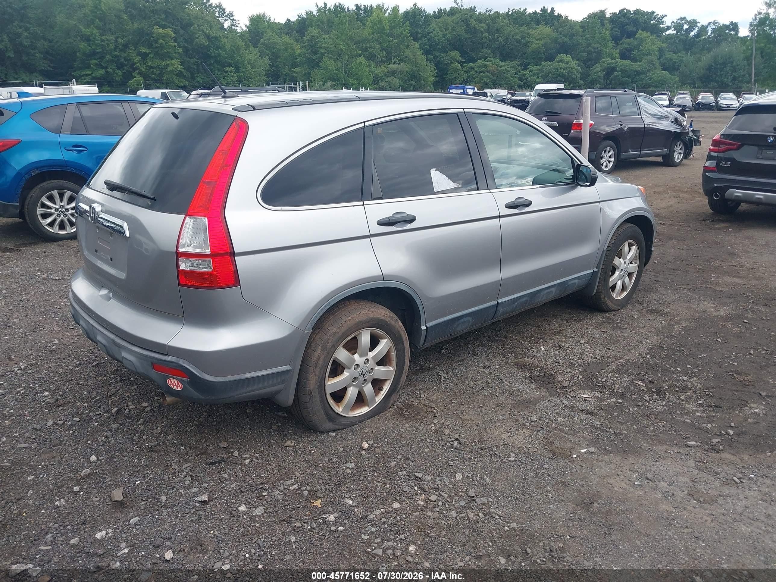 2007 Honda Cr-v Ex Silver vin: JHLRE48587C072737