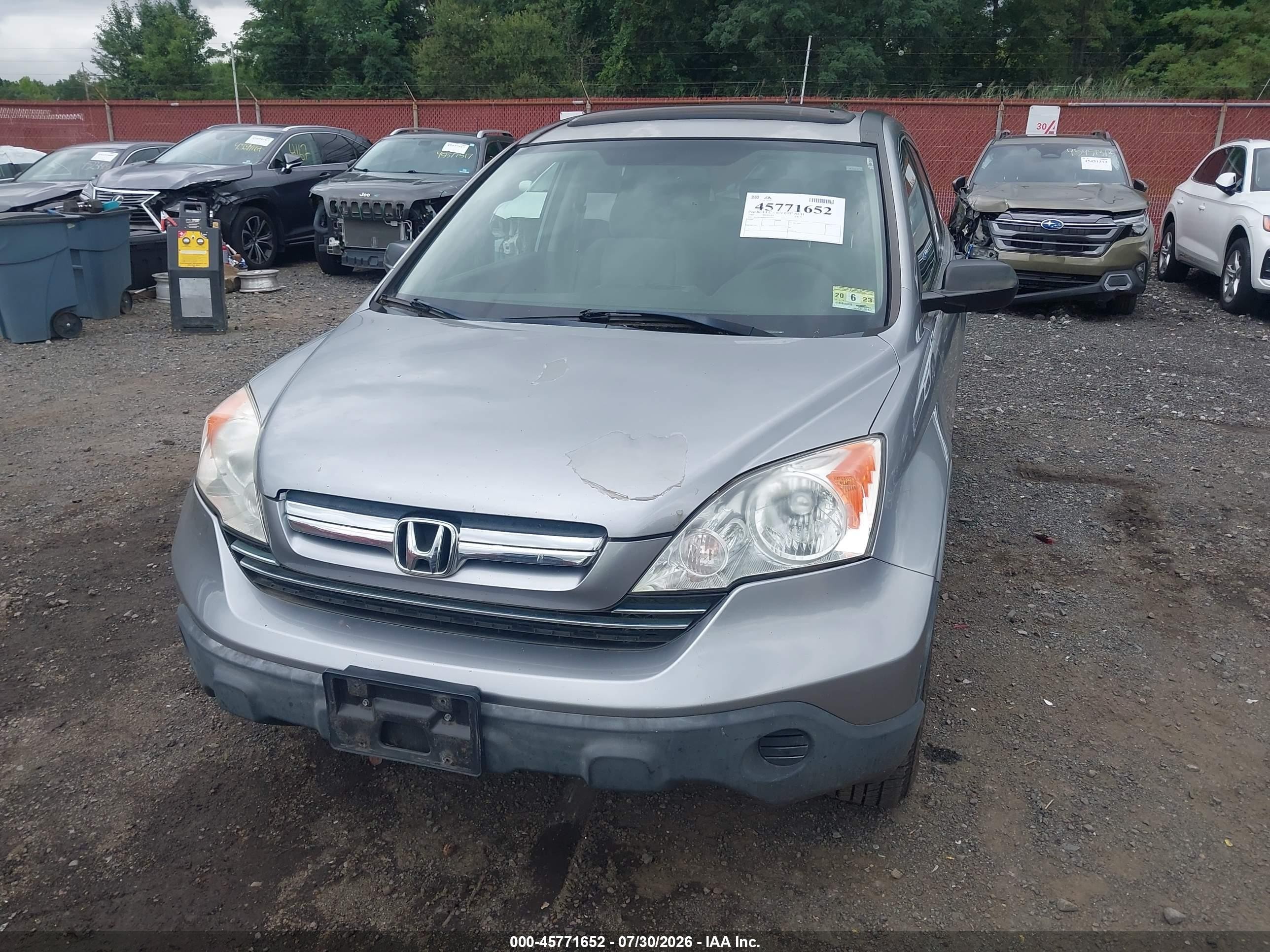 2007 Honda Cr-v Ex Silver vin: JHLRE48587C072737