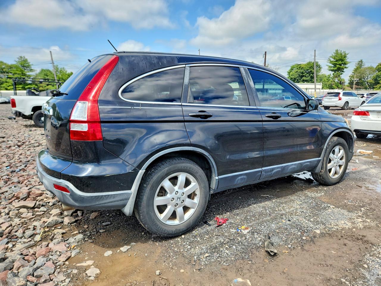 2007 Honda Cr-v Ex Black vin: JHLRE48587C100519