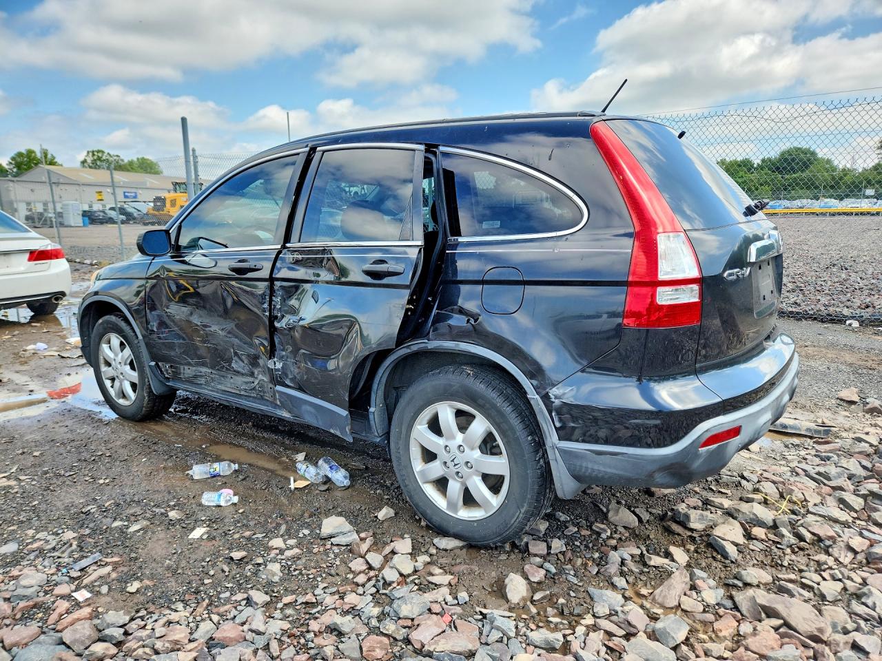 2007 Honda Cr-v Ex Black vin: JHLRE48587C100519