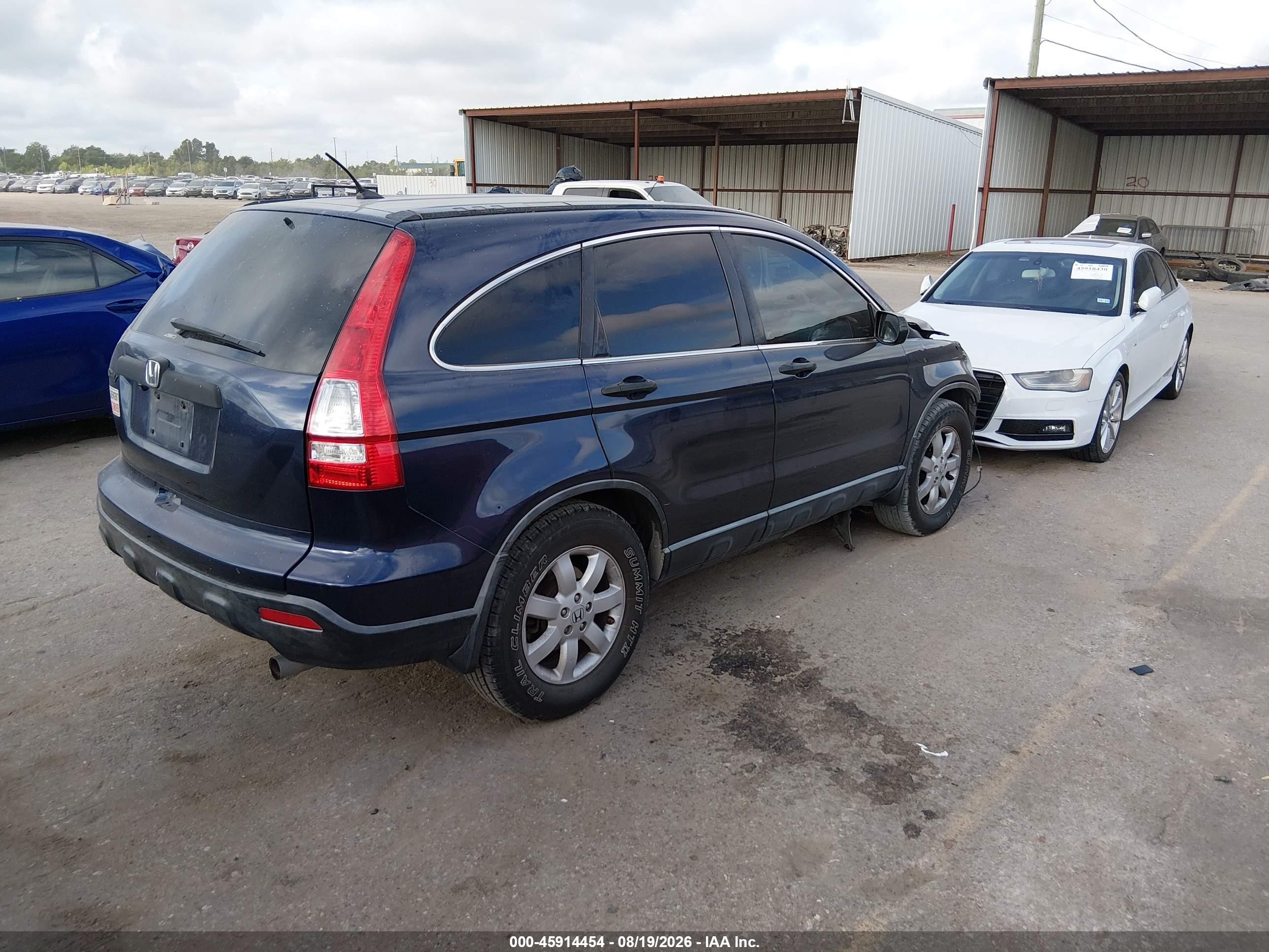 2007 Honda Cr-v Ex Blue vin: JHLRE48587C108894