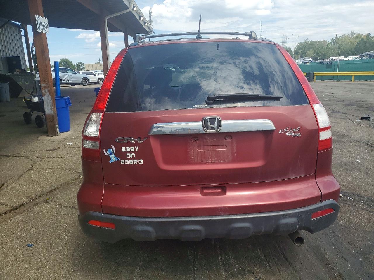 2007 Honda Cr-v Ex Maroon vin: JHLRE48587C110998