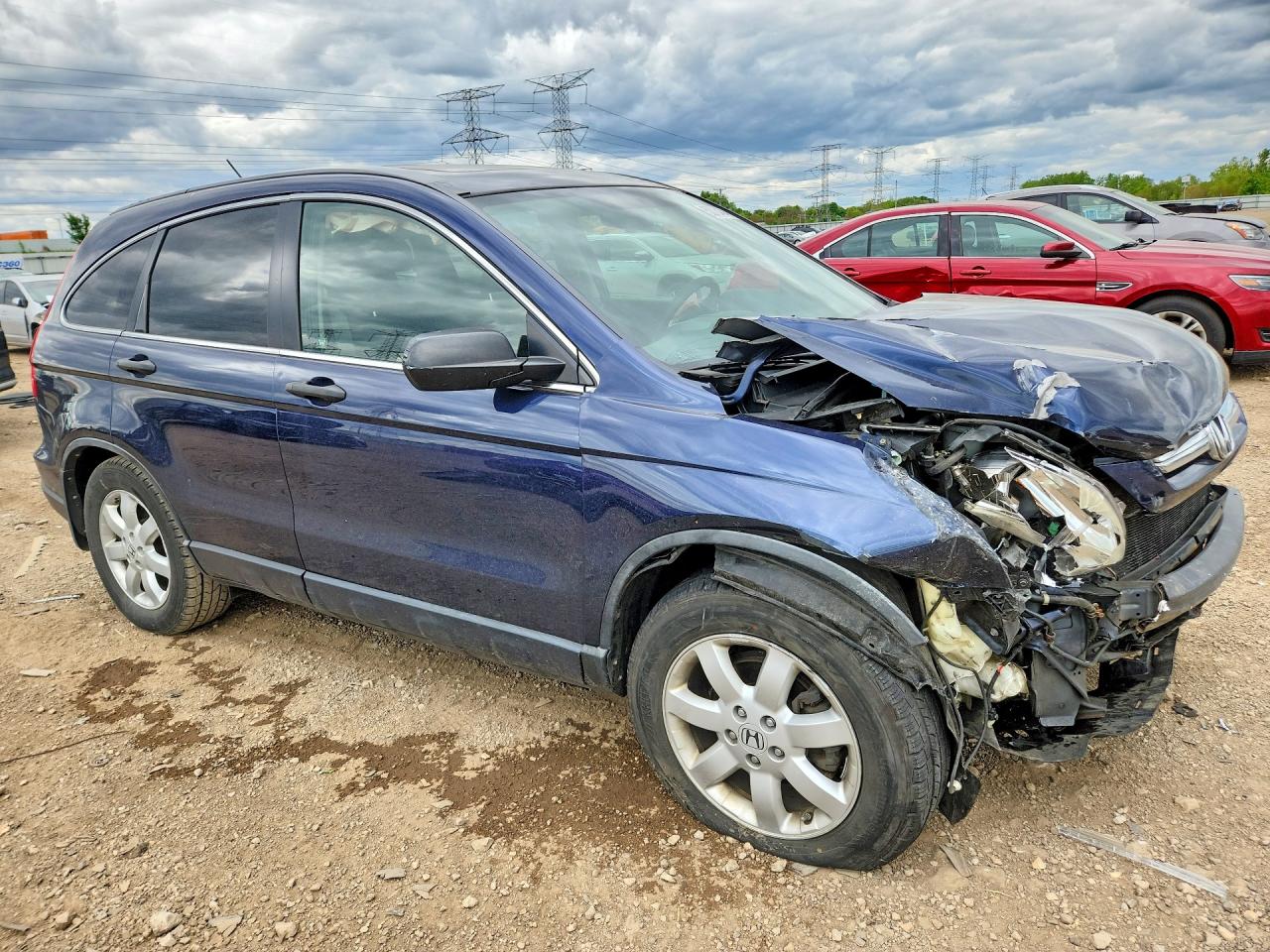 2008 Honda Cr-v Ex Blue vin: JHLRE48588C000065