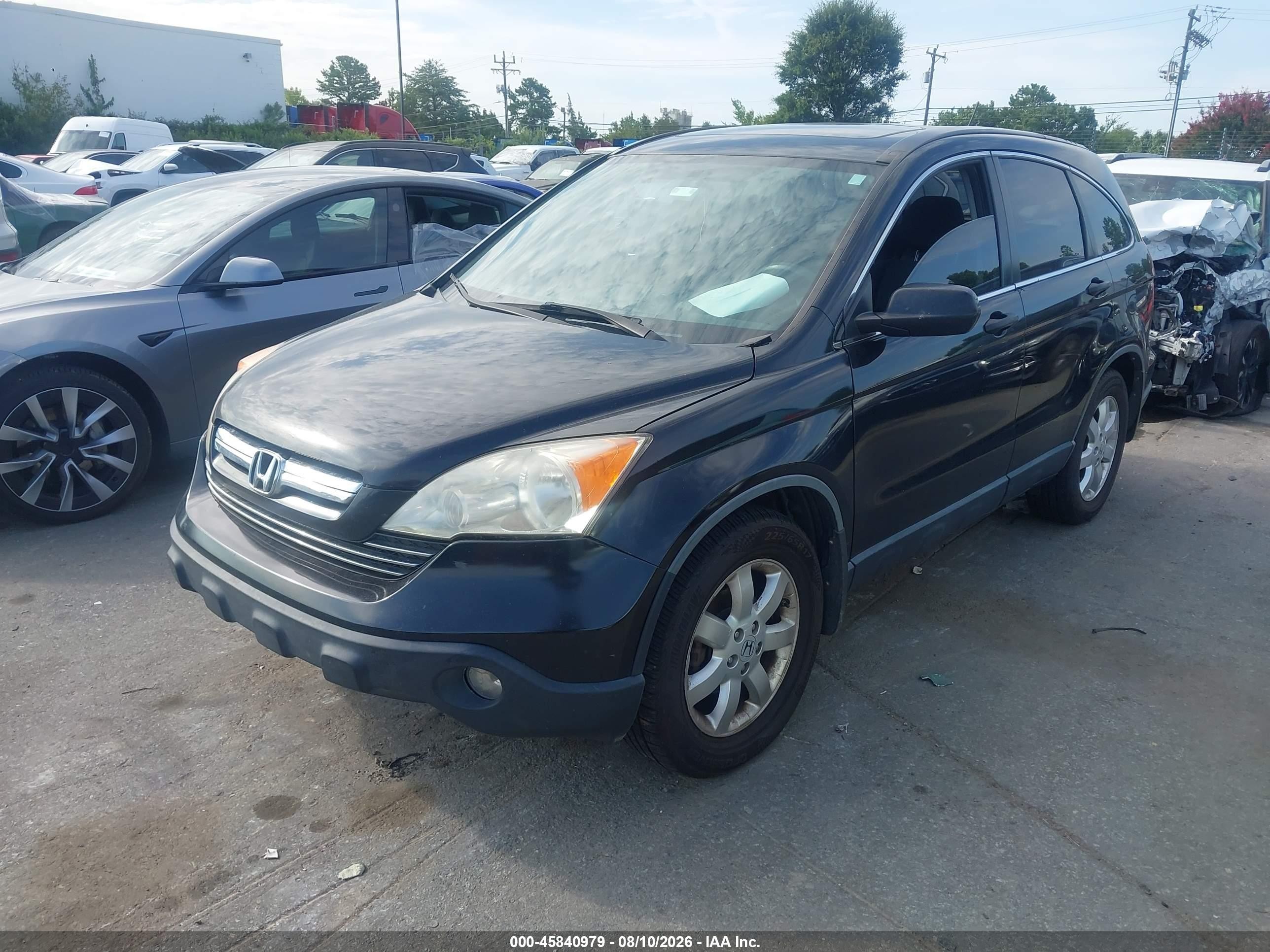 2008 Honda Cr-v Ex Black vin: JHLRE48588C001006