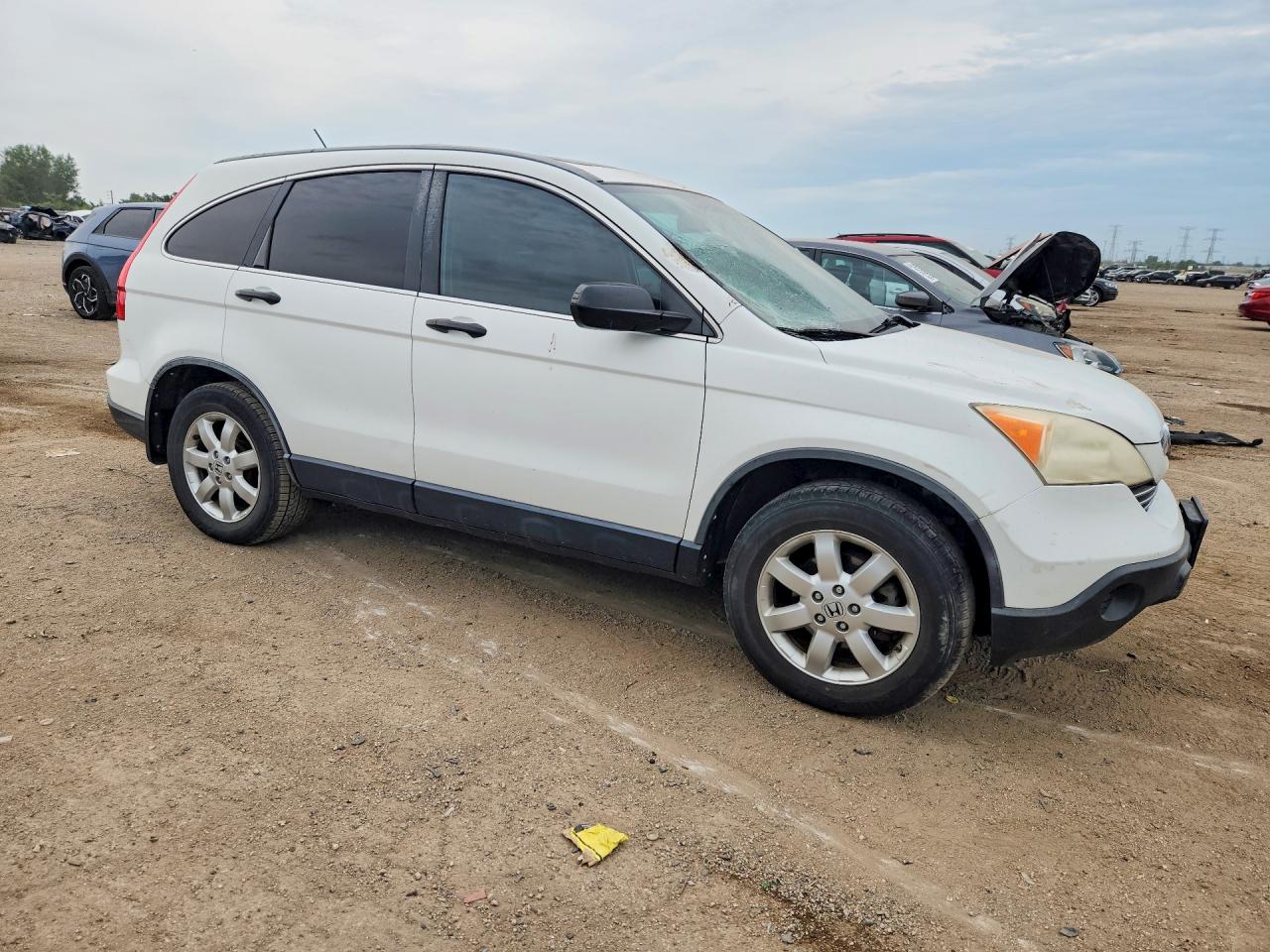 2008 Honda Cr-v Ex White vin: JHLRE48588C005749