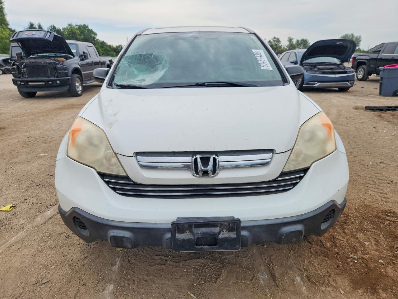 2008 Honda Cr-v Ex White vin: JHLRE48588C005749
