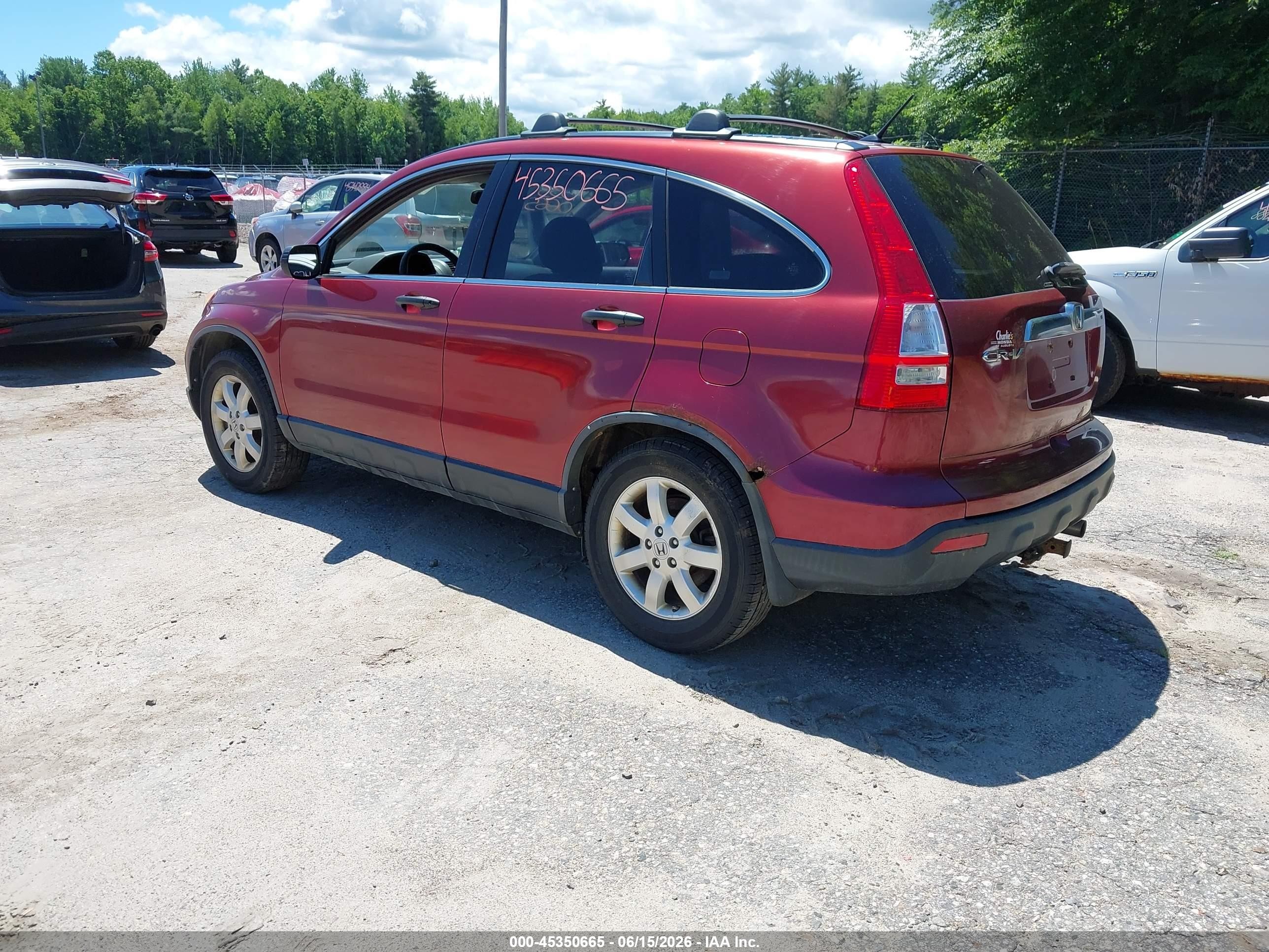 2008 Honda Cr-v Ex Maroon vin: JHLRE48588C050691