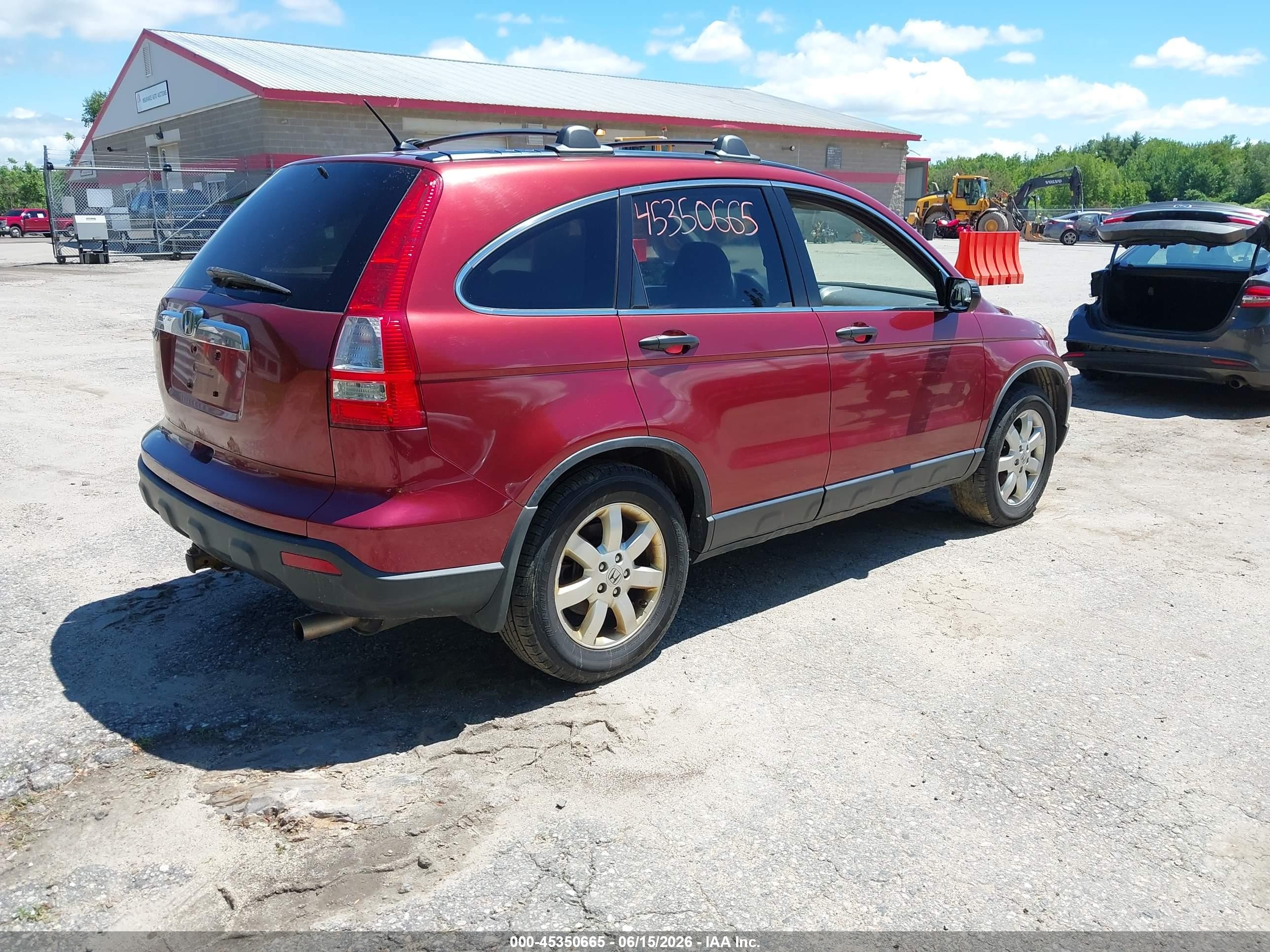 2008 Honda Cr-v Ex Maroon vin: JHLRE48588C050691