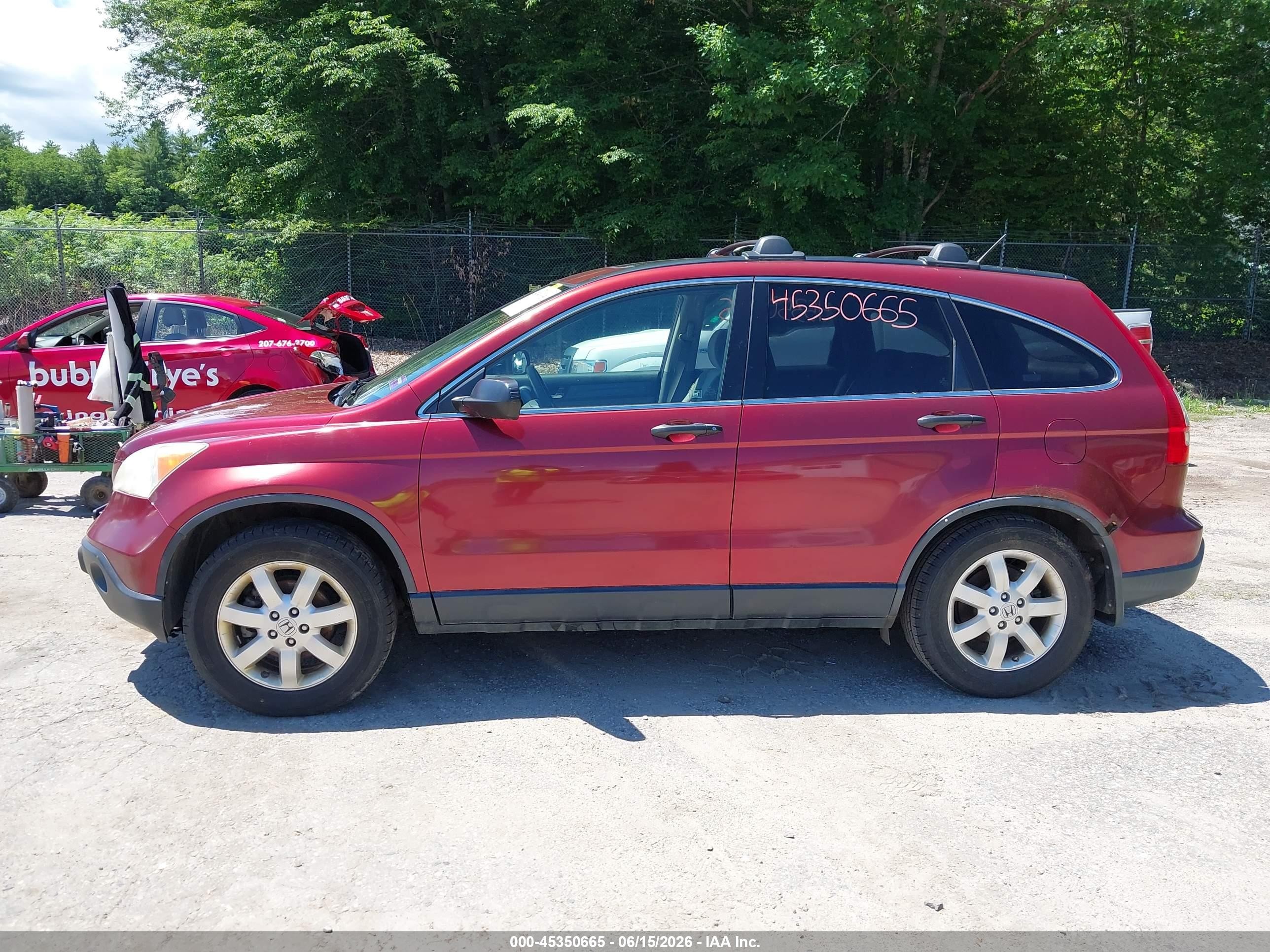 2008 Honda Cr-v Ex Maroon vin: JHLRE48588C050691