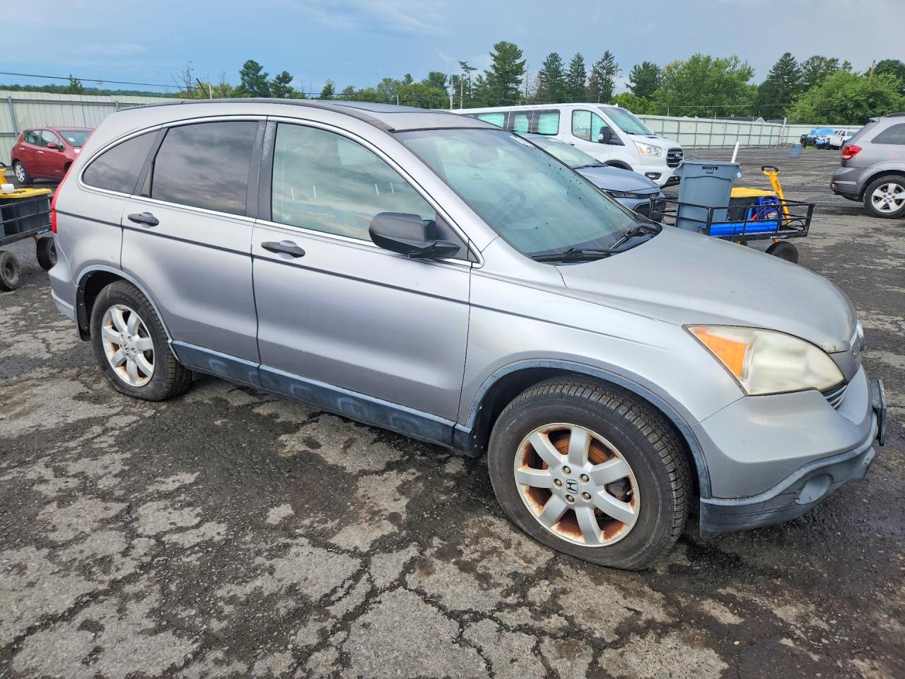 2008 Honda Cr-v Ex Silver vin: JHLRE48588C081388