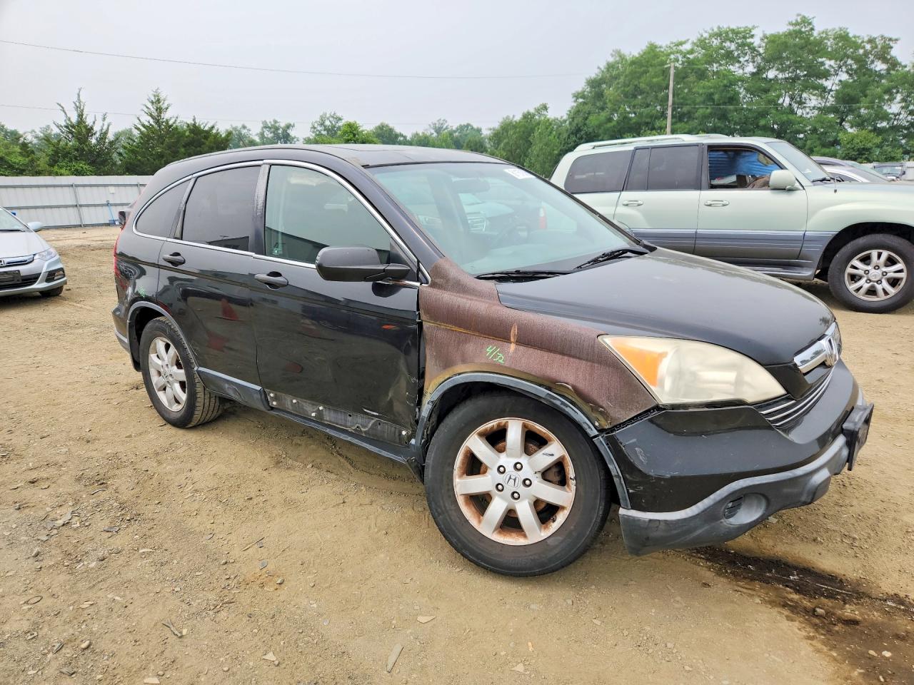 2007 Honda Cr-v Ex Black vin: JHLRE48597C009341