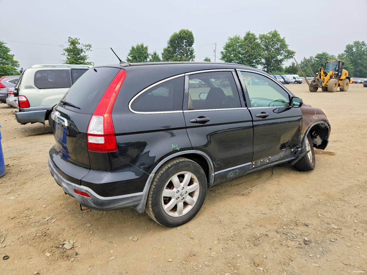 2007 Honda Cr-v Ex Black vin: JHLRE48597C009341
