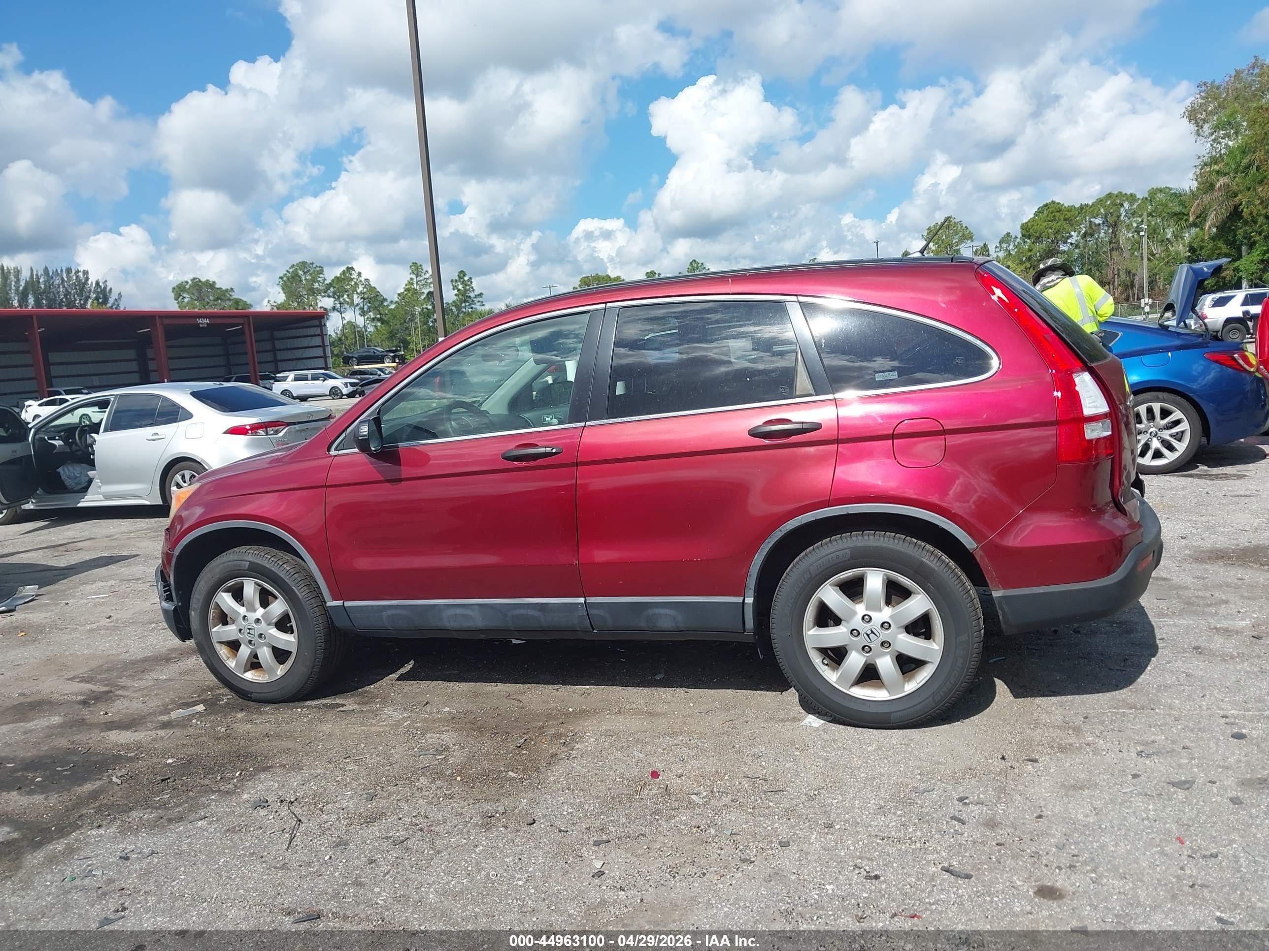2007 Honda Cr-v Ex Red vin: JHLRE48597C025460