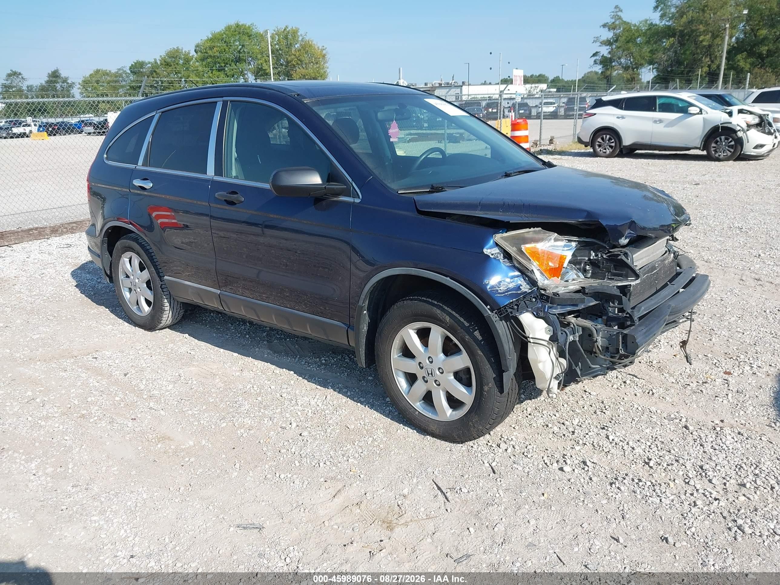 2007 Honda Cr-v Ex Dark Blue vin: JHLRE48597C039794