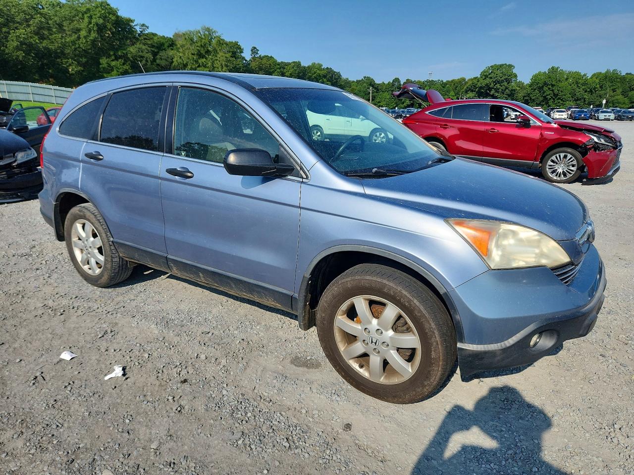 2007 Honda Cr-v Ex Blue vin: JHLRE48597C047734