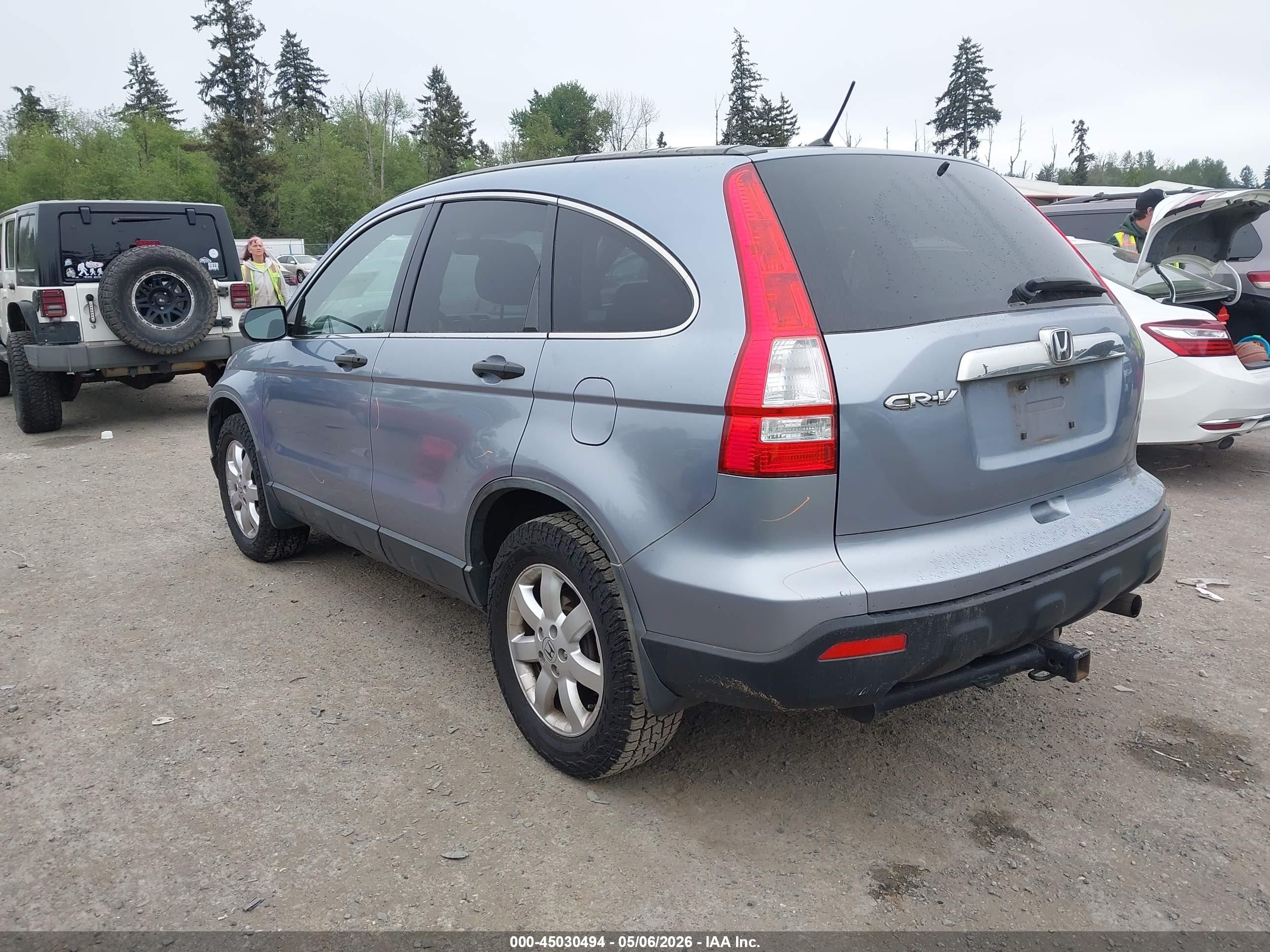 2007 Honda Cr-v Ex Light Blue vin: JHLRE48597C058622