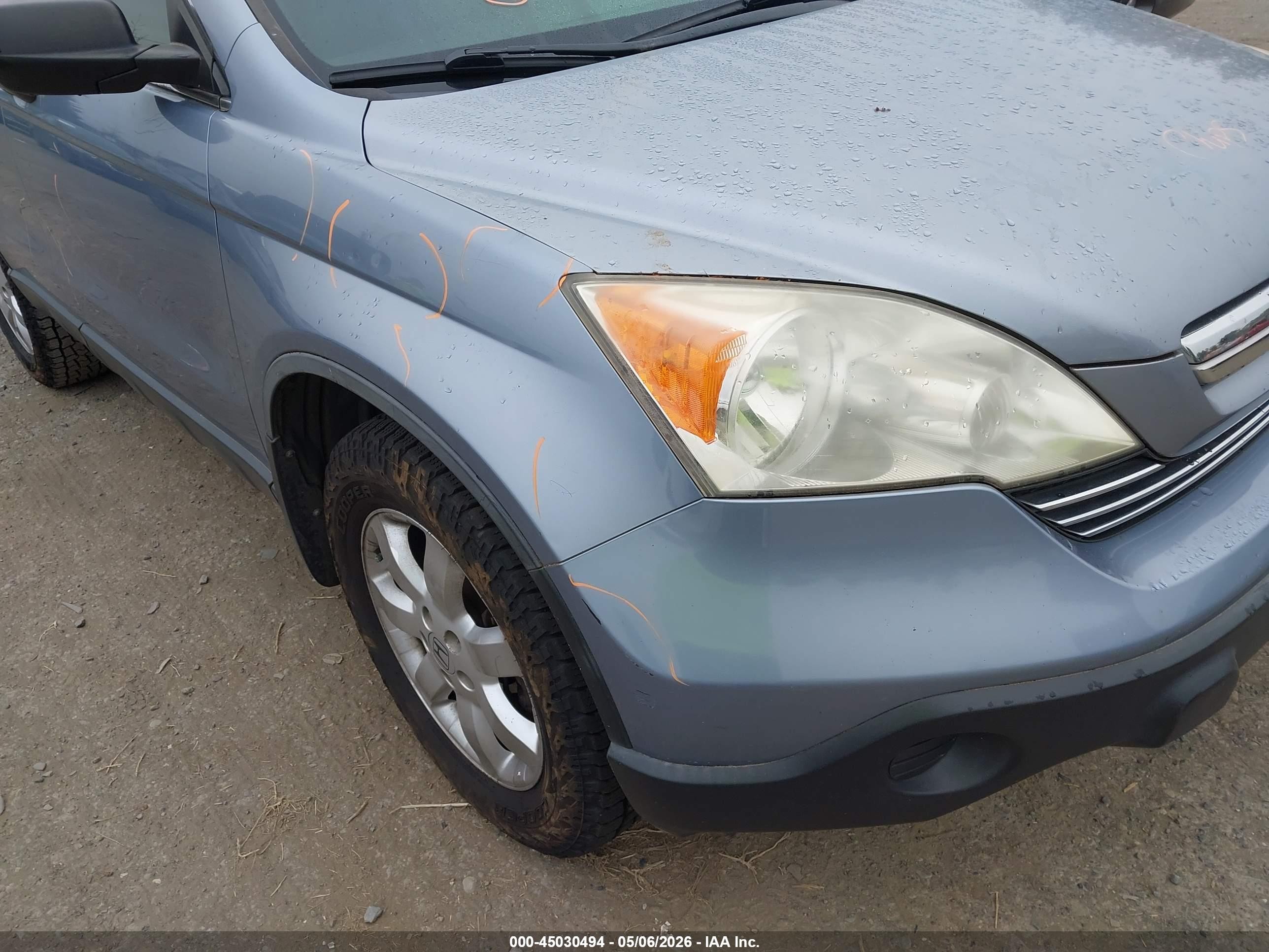 2007 Honda Cr-v Ex Light Blue vin: JHLRE48597C058622