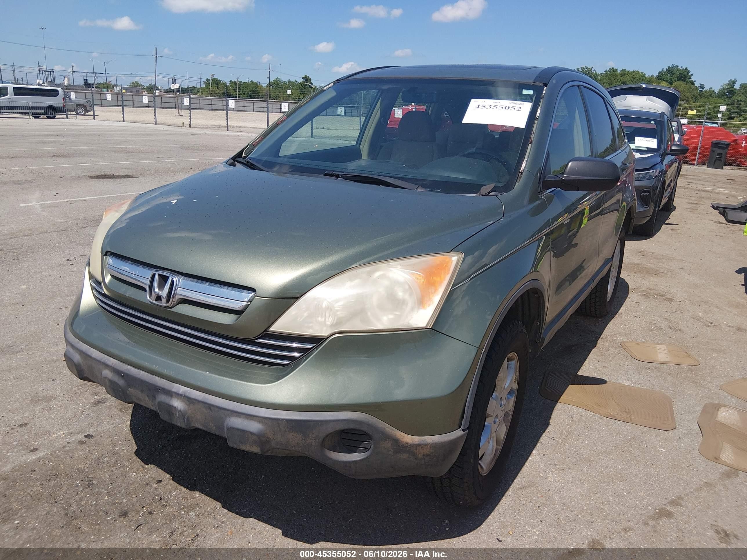 2007 Honda Cr-v Ex Green vin: JHLRE48597C066798
