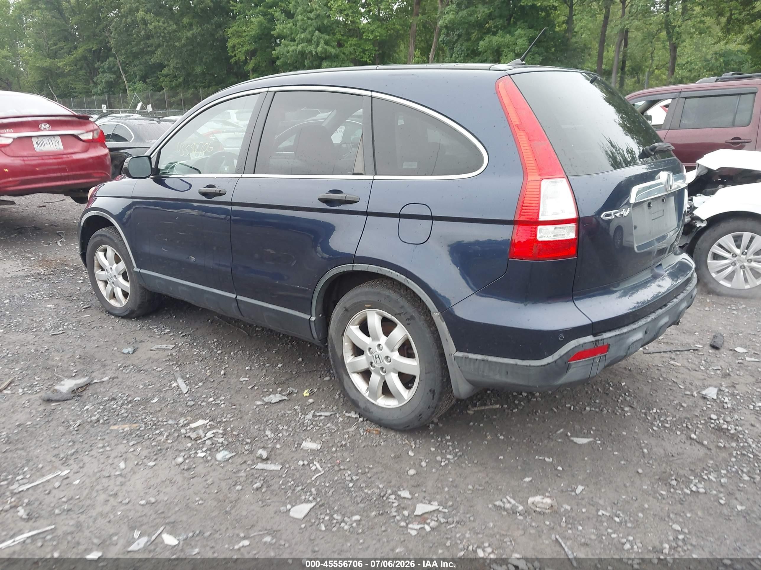 2008 Honda Cr-v Ex Blue vin: JHLRE48598C032653
