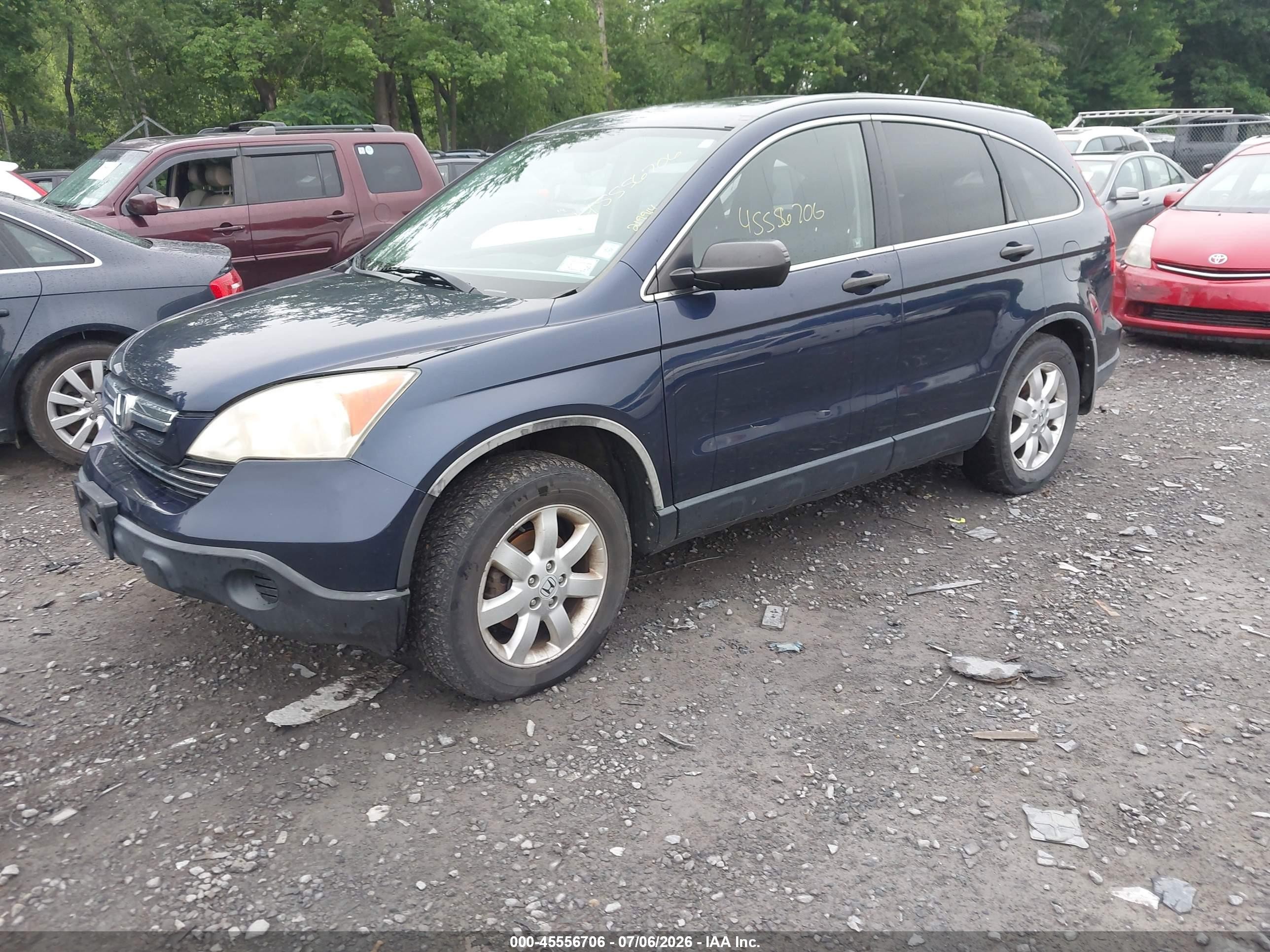 2008 Honda Cr-v Ex Blue vin: JHLRE48598C032653