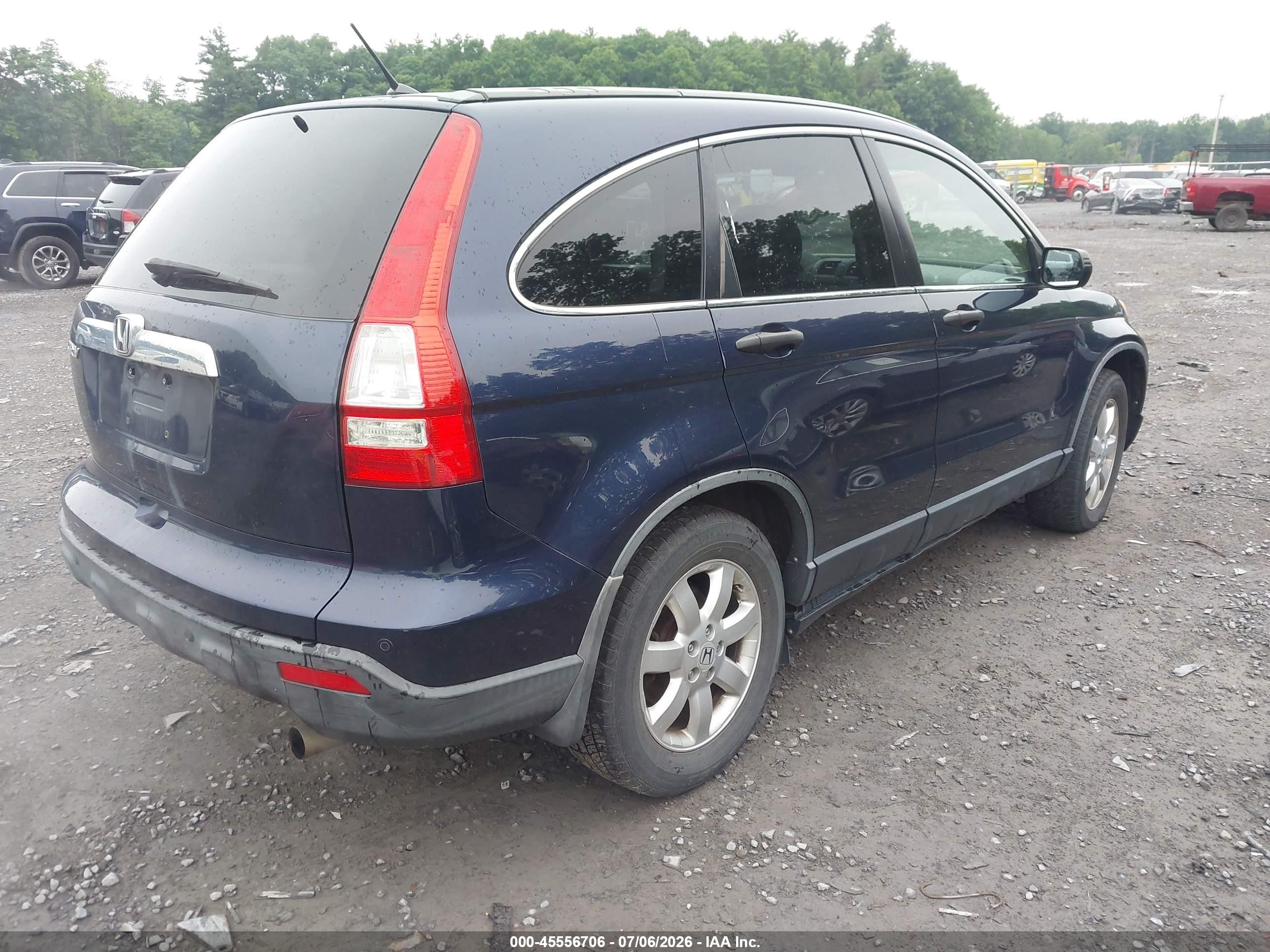 2008 Honda Cr-v Ex Blue vin: JHLRE48598C032653